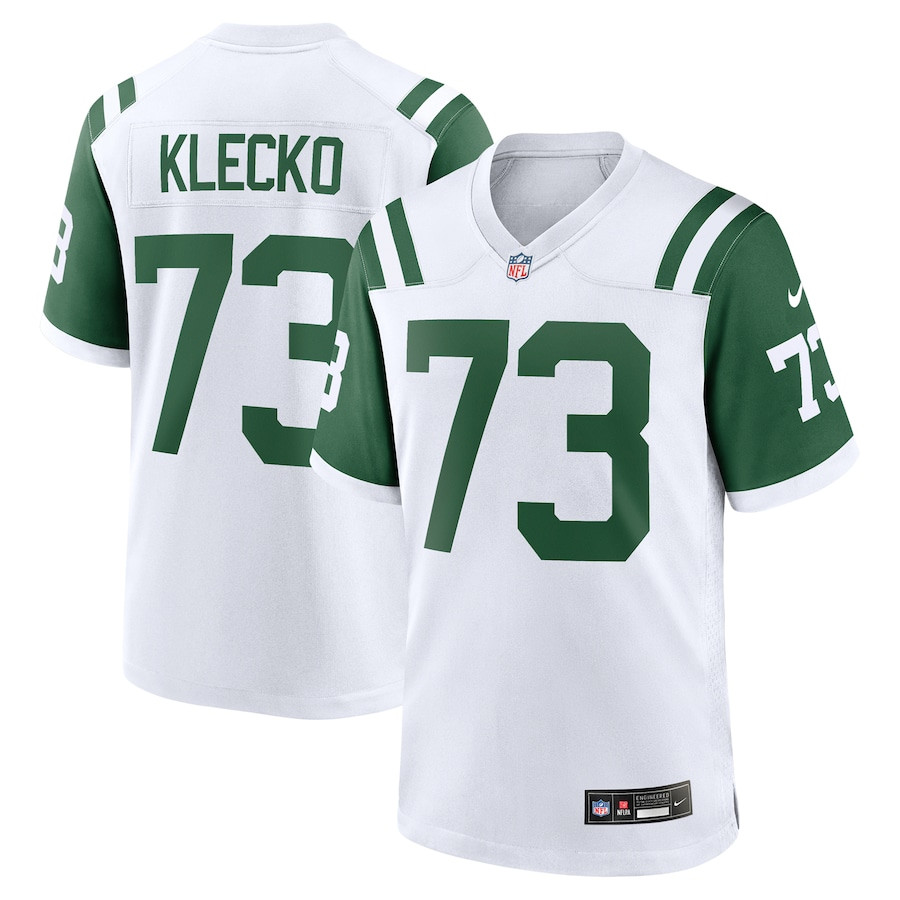 Joe Klecko 73 New York Jets Classic Alternate Retired Player Game White NFL Jersey Men's