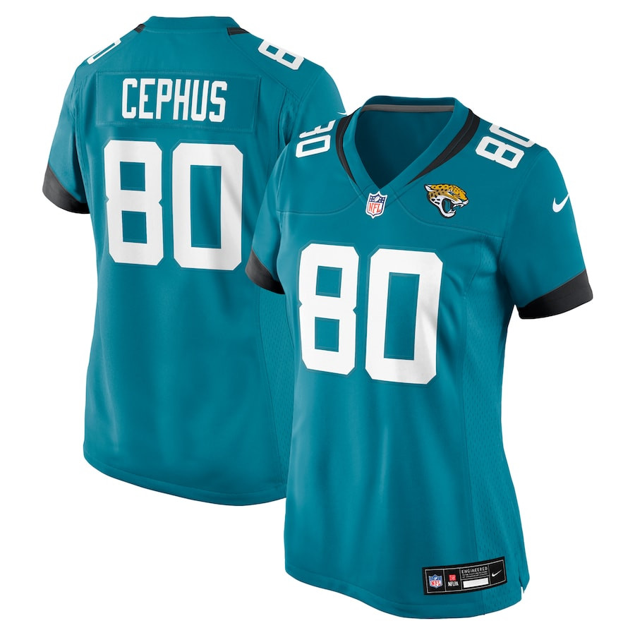 Joshua Cephus 80 Jacksonville Jaguars Game Teal NFL Jersey Women's