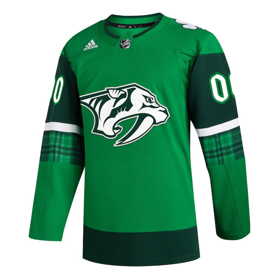 Nashville Predators St. Patrick's Day Custom Kelly Green NHL Jersey Men's