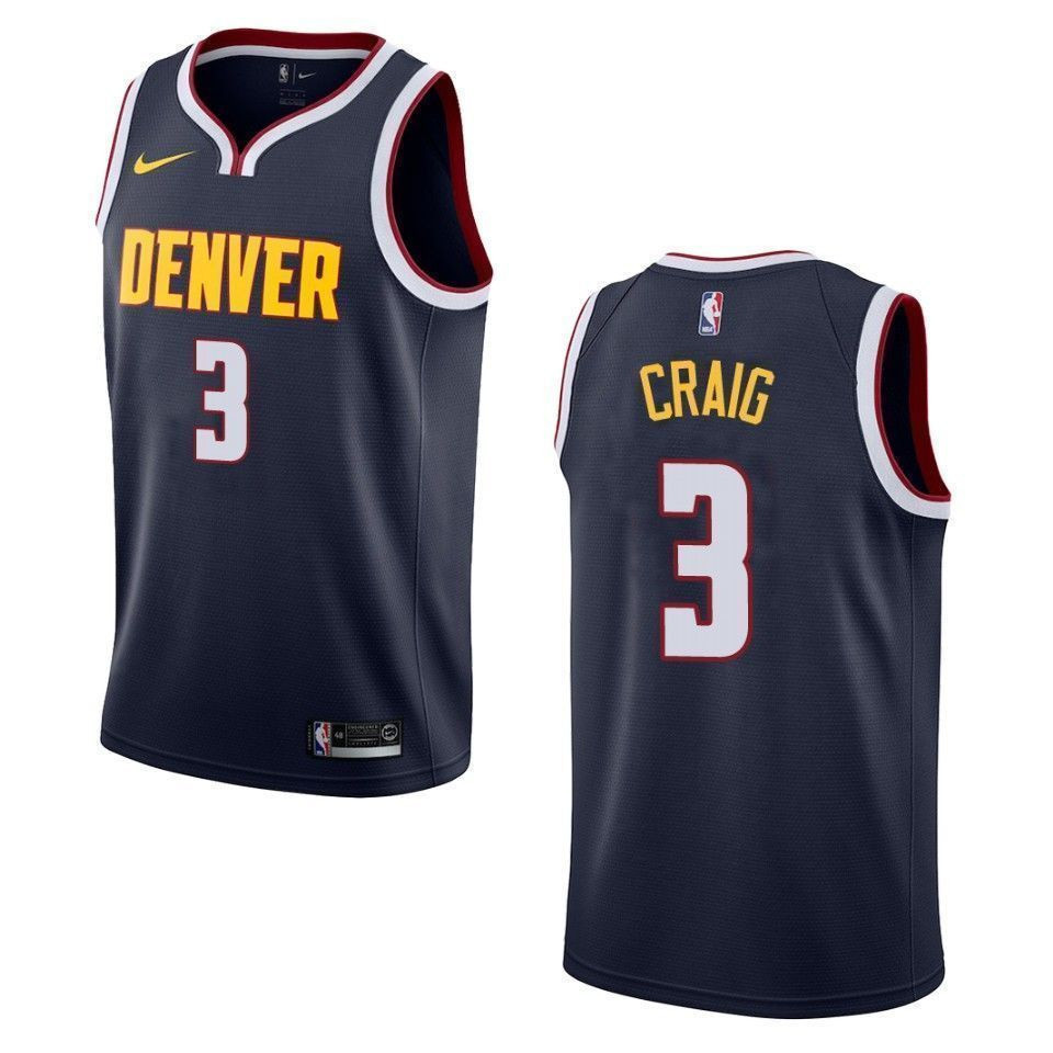 Denver Nuggets 3 Torrey Craig Icon Swingman Navy NBA Jersey Men's