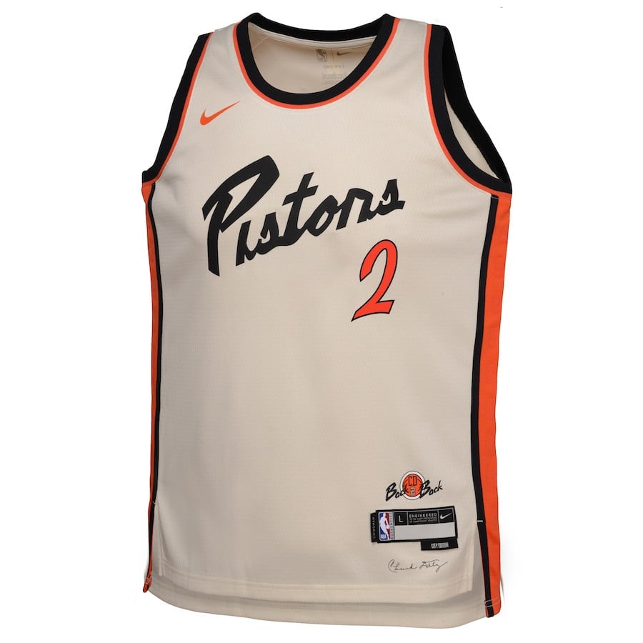 Cade Cunningham 2 Detroit Pistons 2024/25 Swingman Playe City Edition Cream NBA Jersey Youth