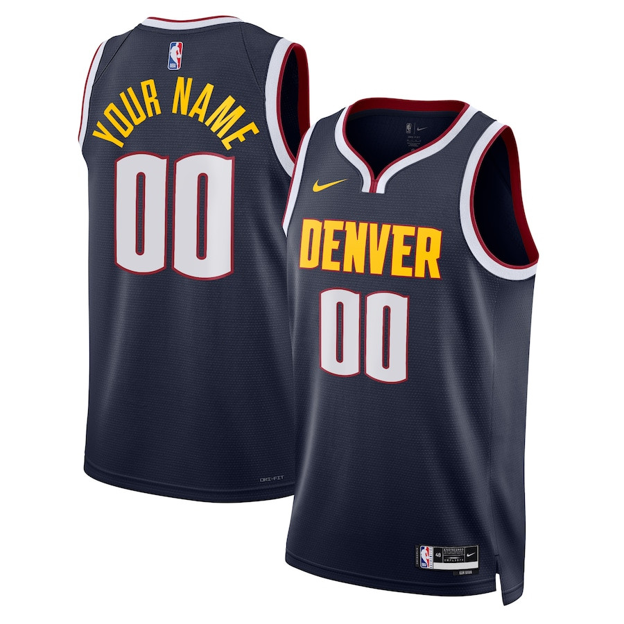 Denver Nuggets 2023/24 Icon Swingman Custom Navy NBA Jersey Men's
