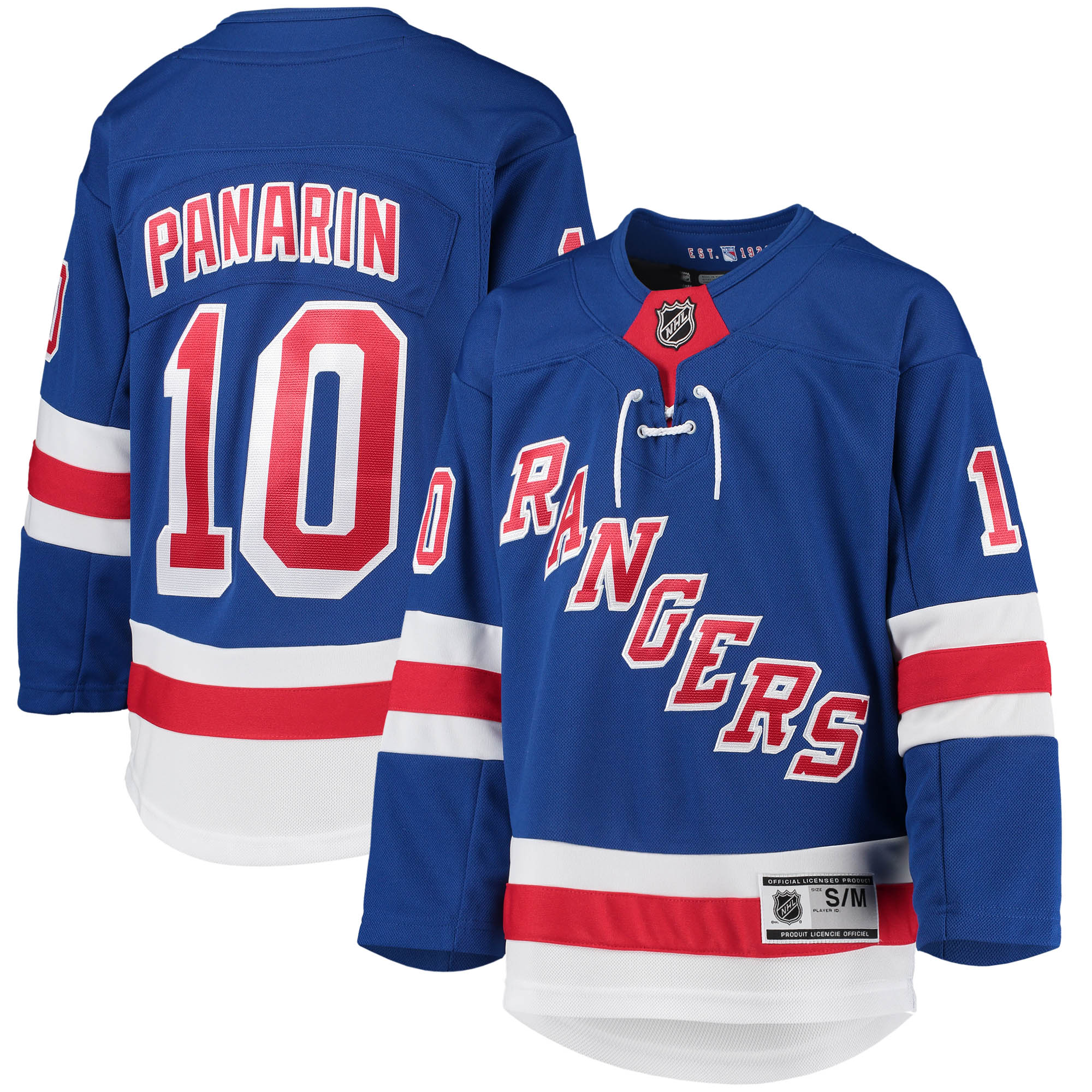 New York Rangers Artemi Panarin Blue Home Premier Player NHL Jersey Youth