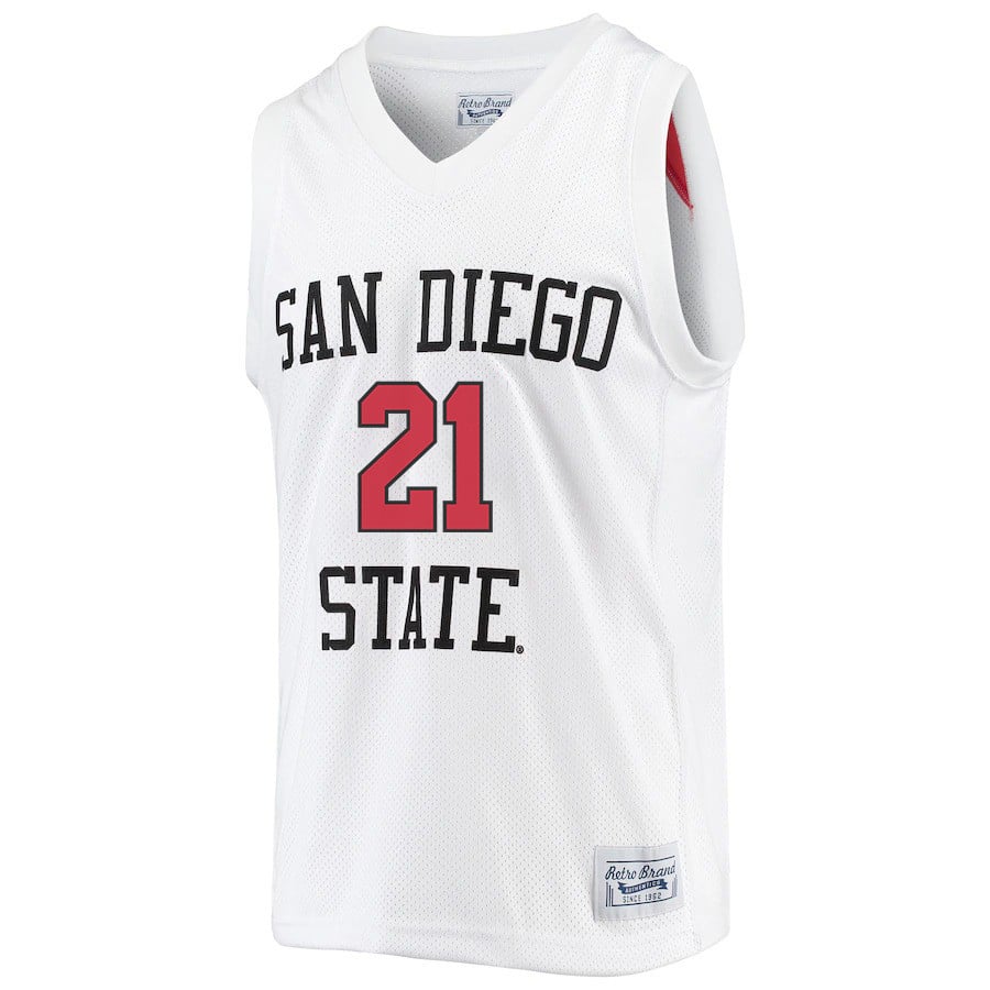 Miles Byrd 21 San Diego State Aztecs 2023- Me White NCAA Jersey Men's