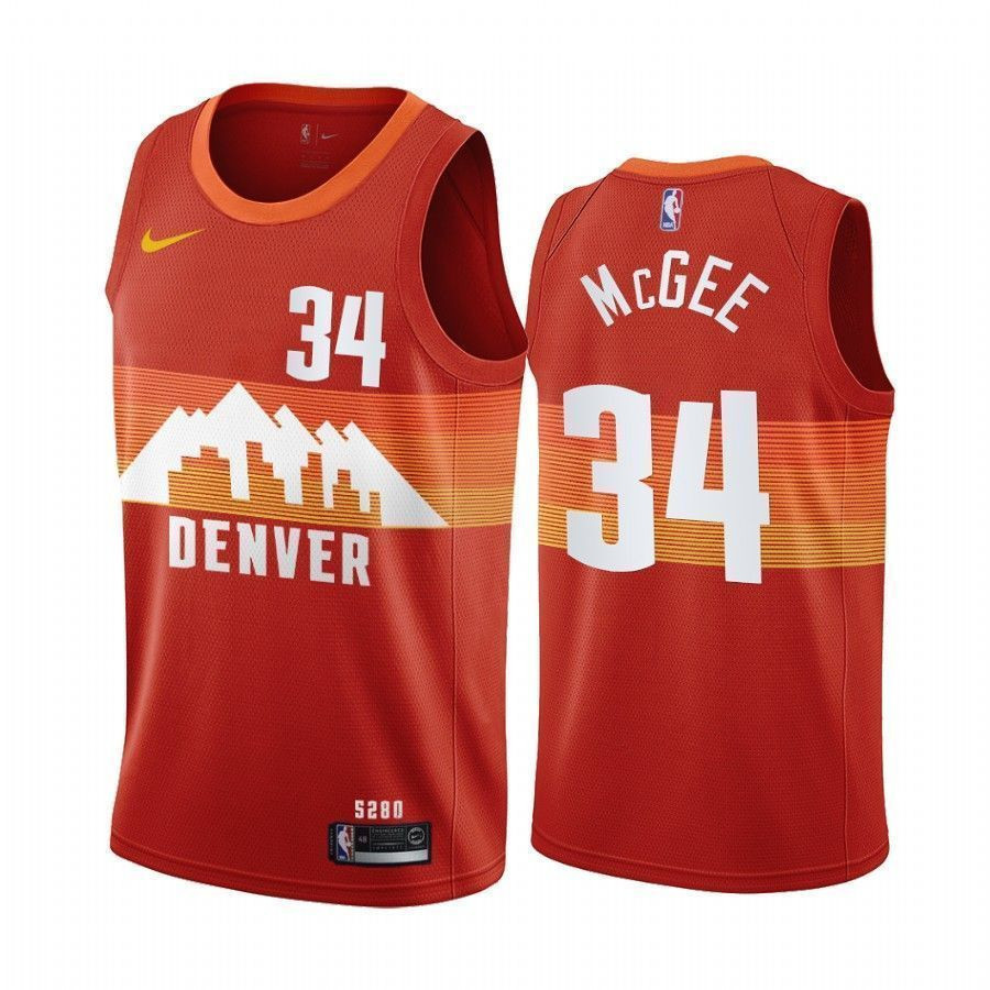 Javale Mcgee Denver Nuggets Orange City Edition Trade NBA Jersey Men's