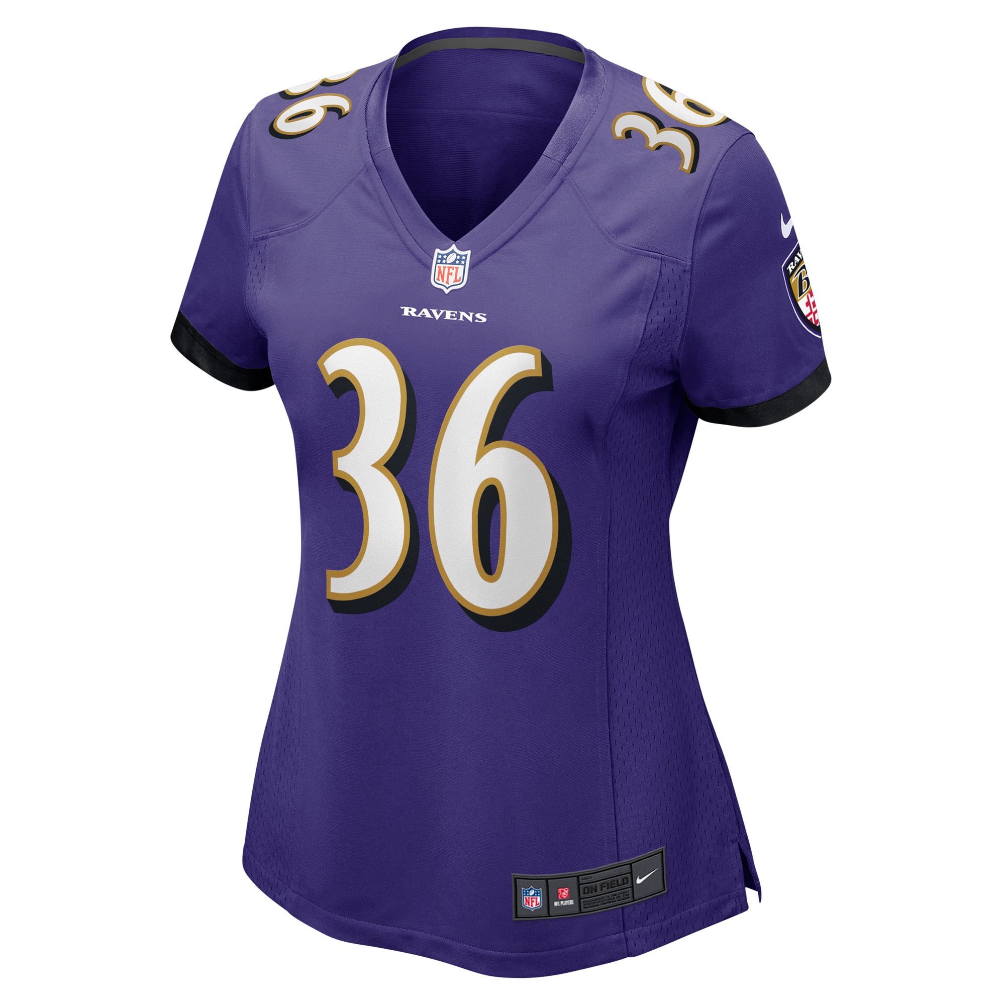 Baltimore Ravens Owen Wright Purple Game NFL Jersey Women's