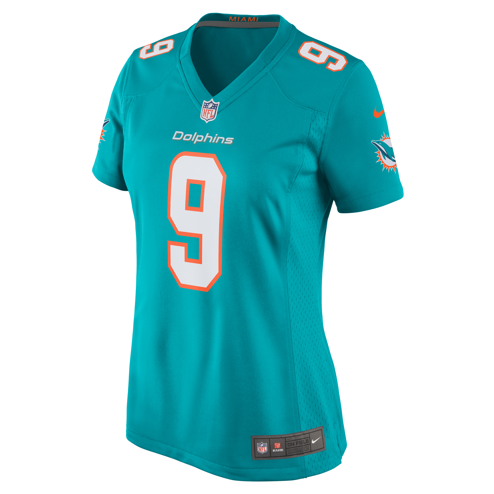 Miami Dolphins Kelvin Joseph Aqua Team Game NFL Jersey Women's