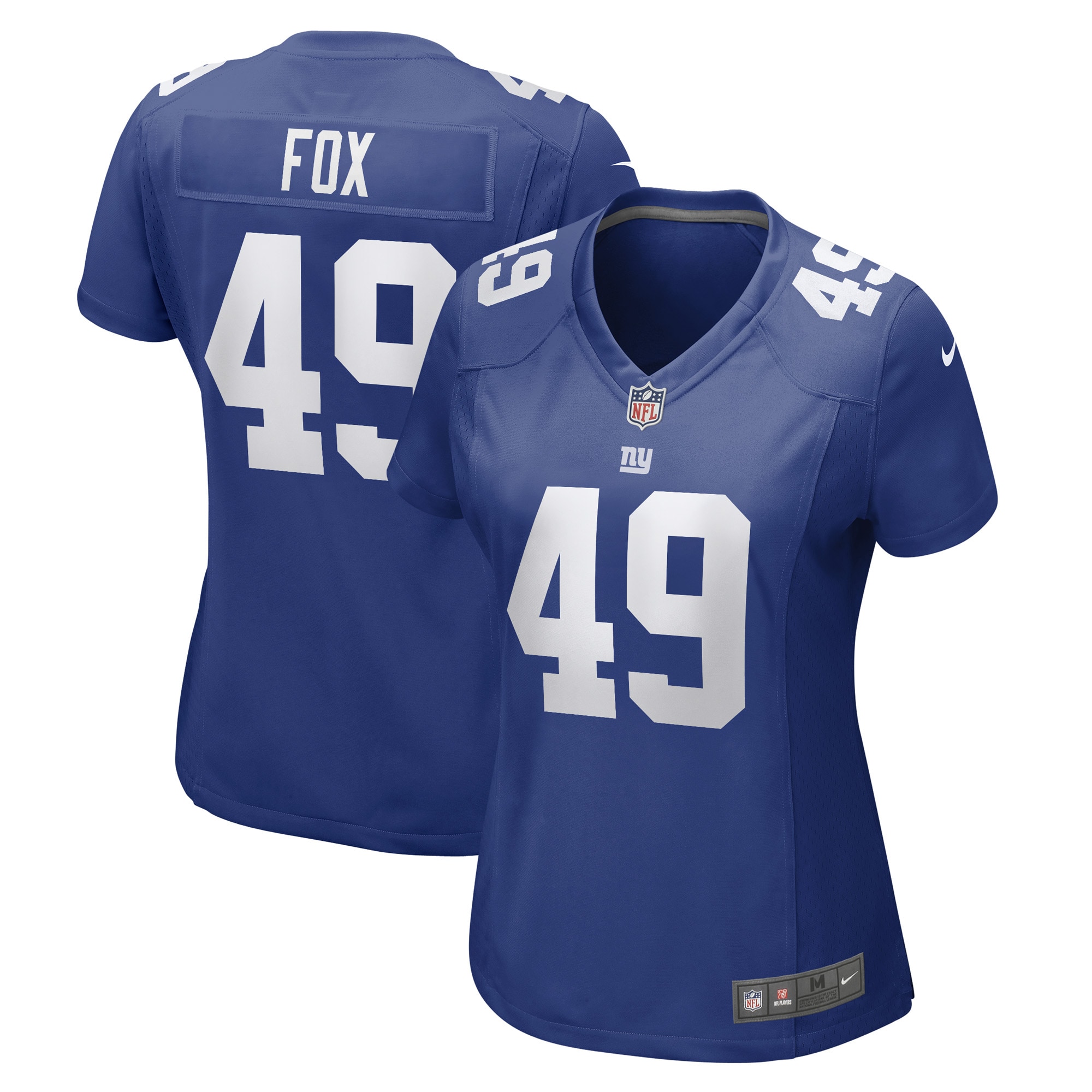 New York Giants Tomon Fox Royal Game Player NFL Jersey Women's