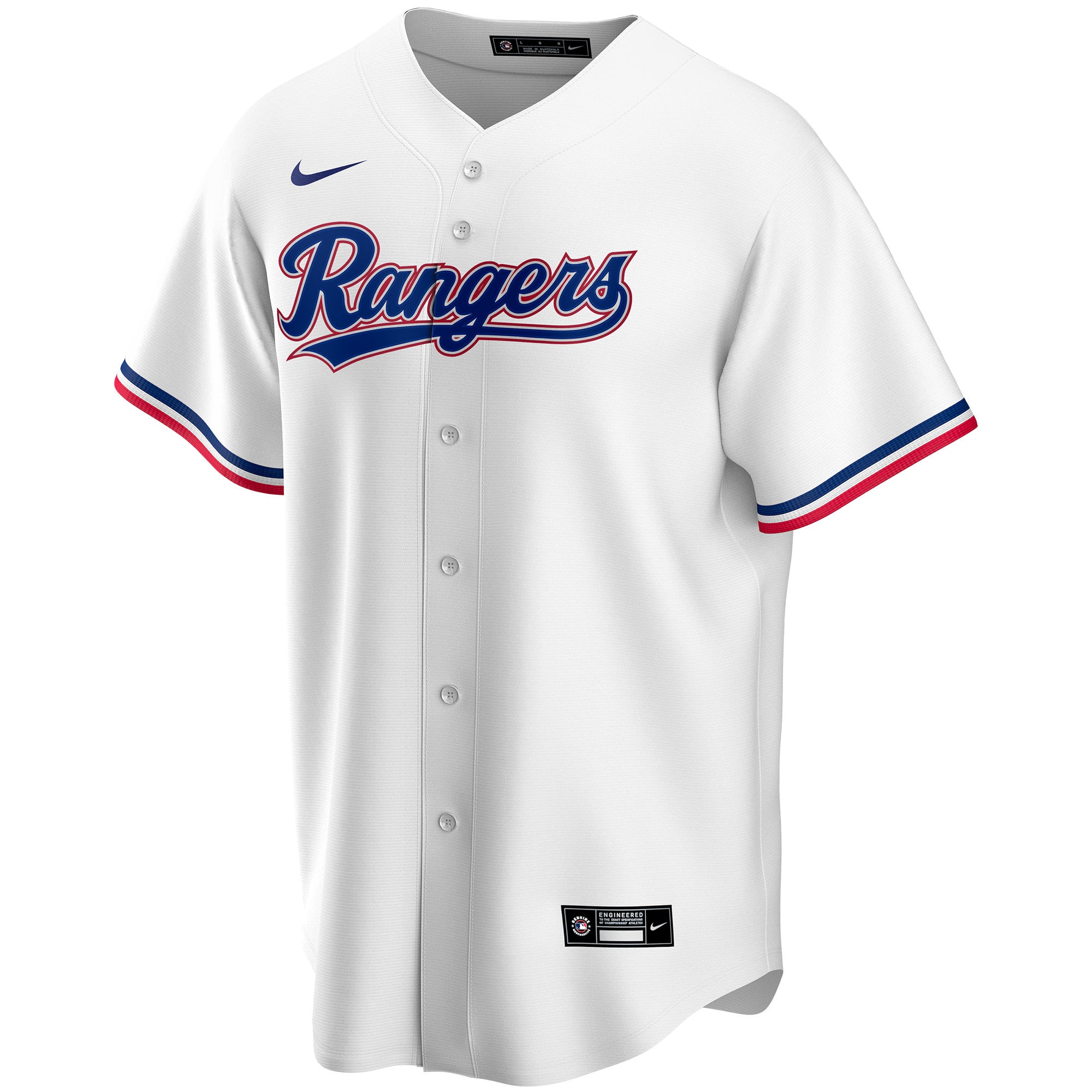 Texas Rangers White Home Custom MLB Jersey Men's