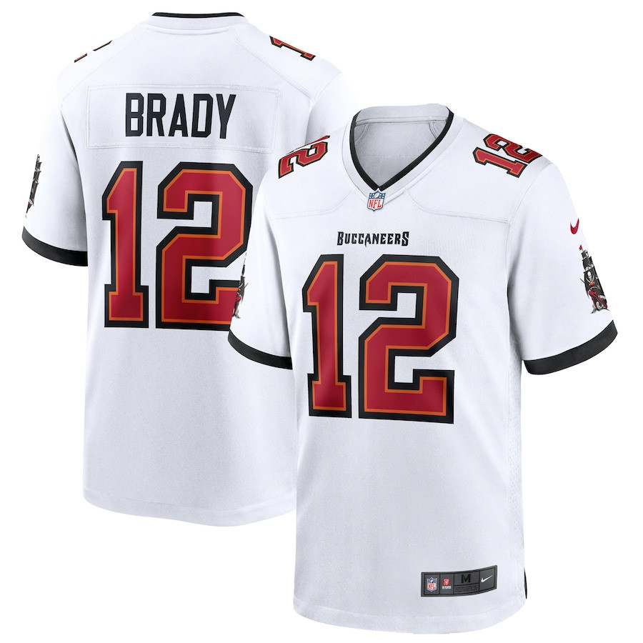 Tom Brady 12 Tampa Bay Buccaneers Game White NFL Jersey Men's