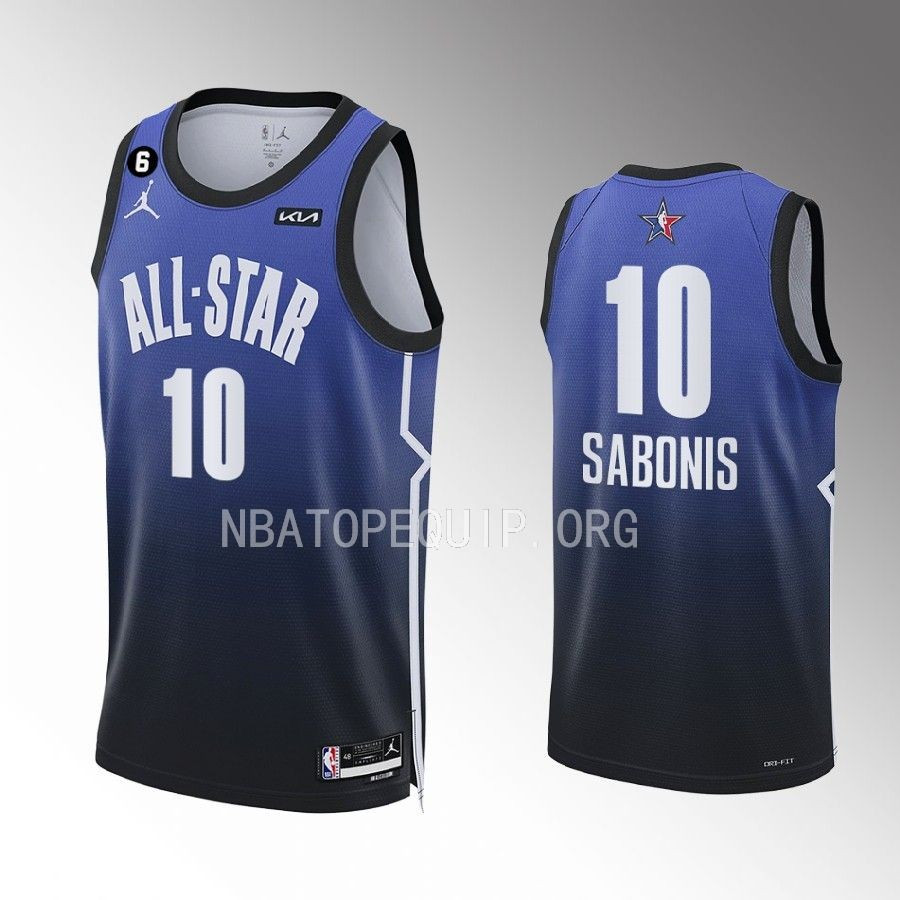 Domantas Sabonis 10 Sacramento Kings 2023 All Star Orange NBA Jersey Men's