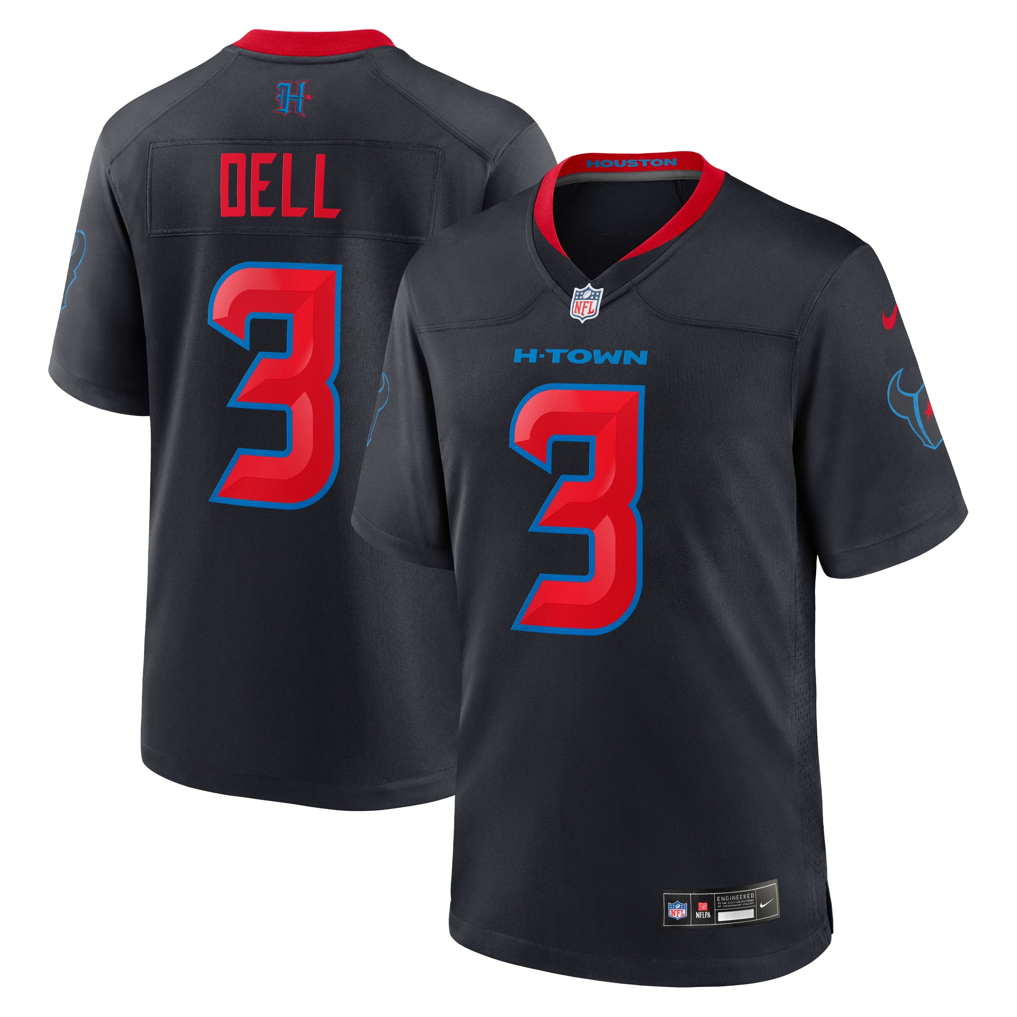Houston Texans Tank Dell Navy 2nd Alternate Game NFL Jersey Men's