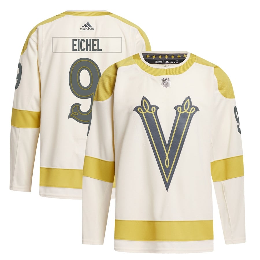 Jack Eichel 9 Vegas Golden Knights 2024 Winter Classic Primegreen Cream NHL Jersey Men's