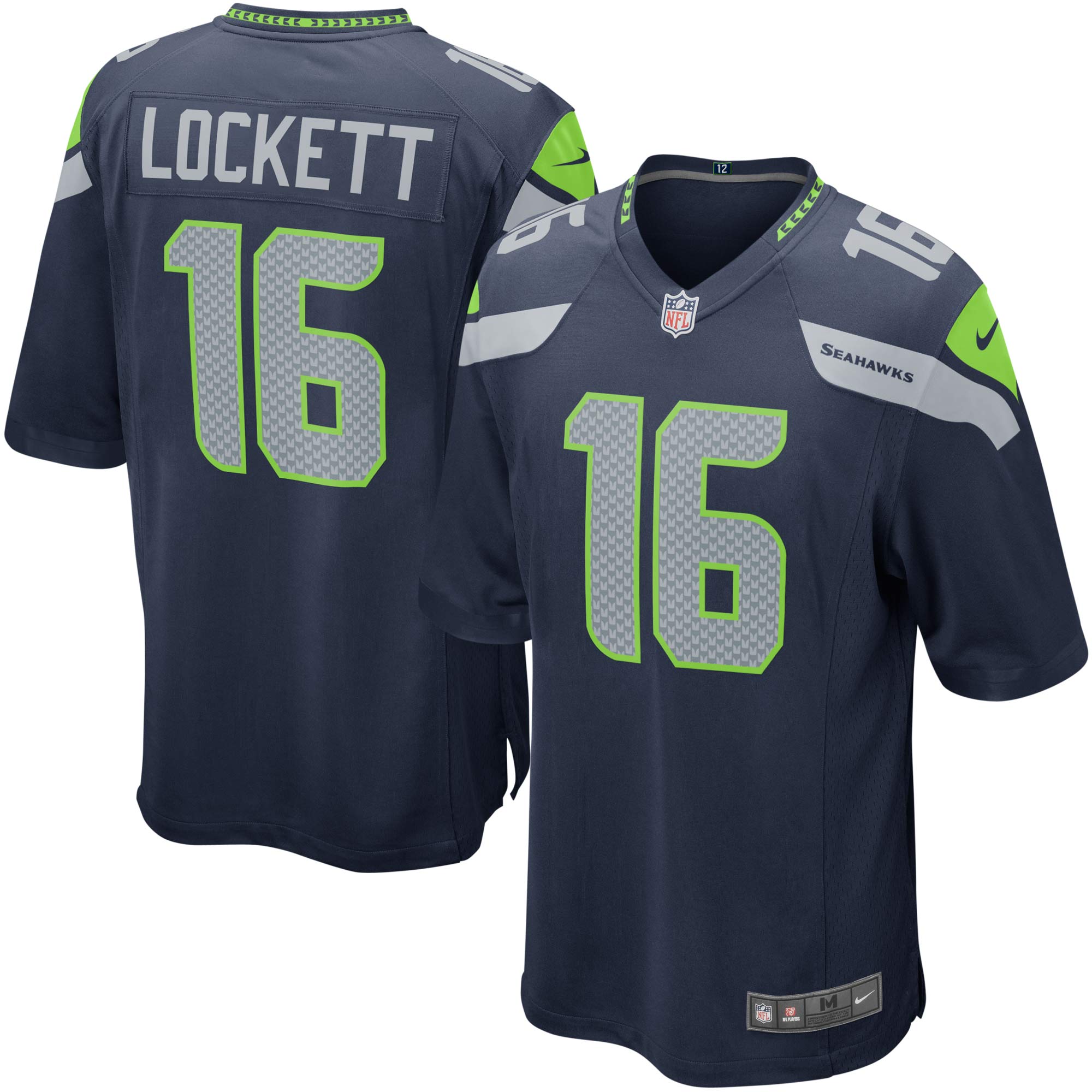 Seattle Seahawks Tyler Lockett Navy Game NFL Jersey Youth