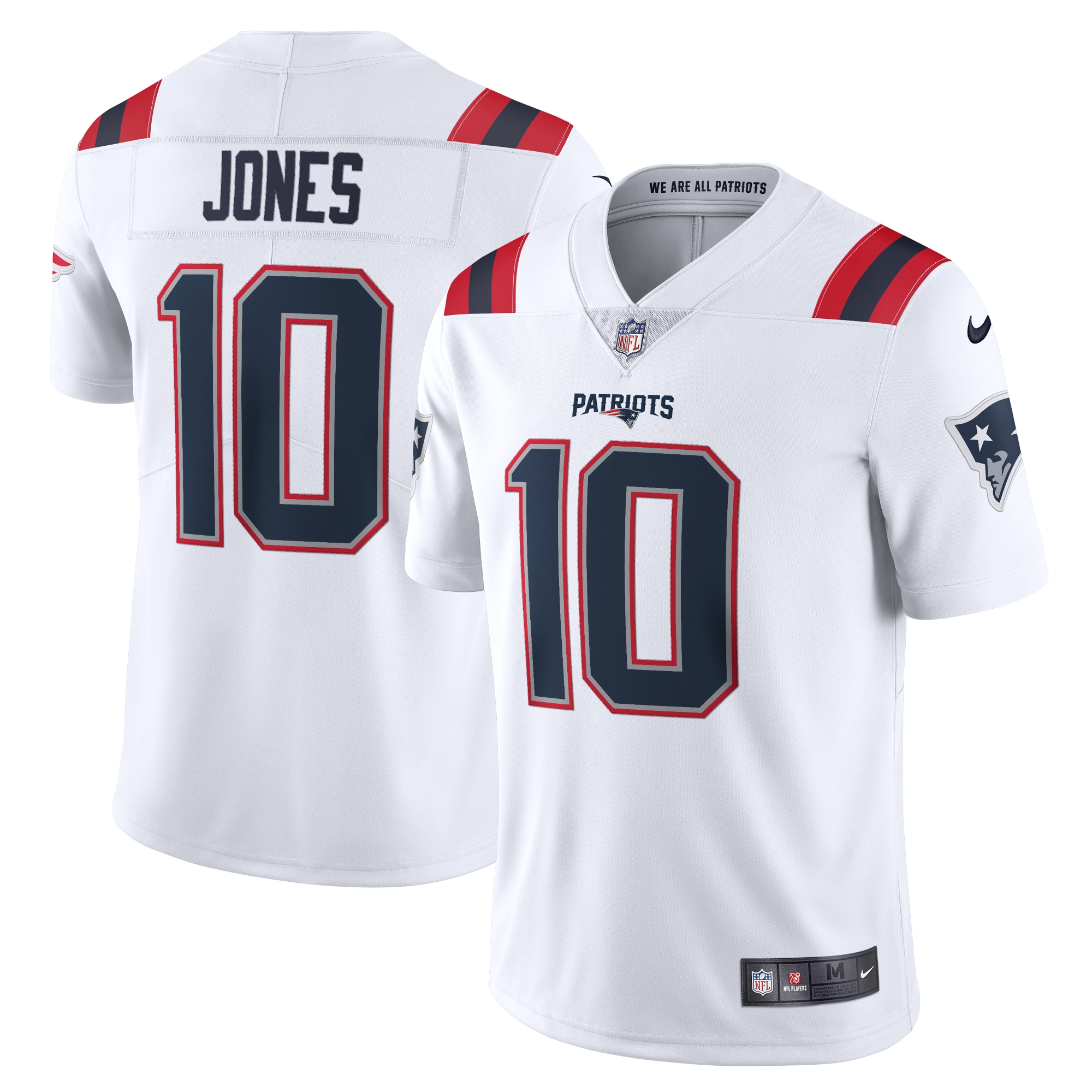 New England Patriots Mac Jones White Vapor Limited NFL Jersey Men's