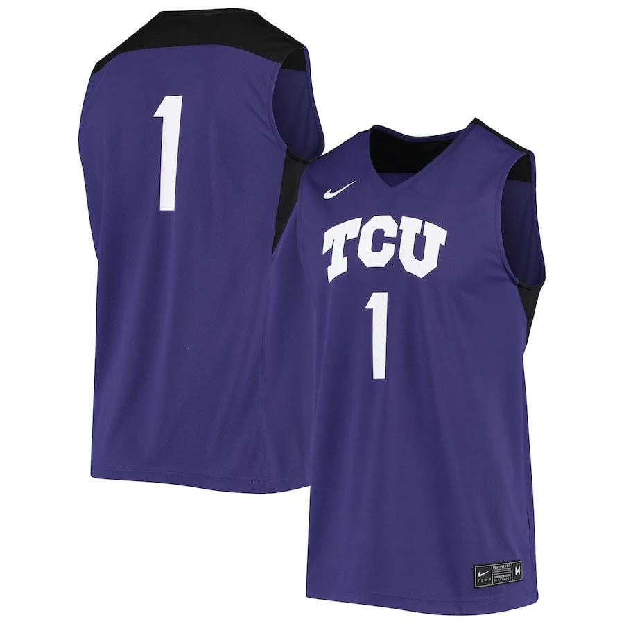 TCU Horned Frogs Purple #1 NCAA Jersey Men's
