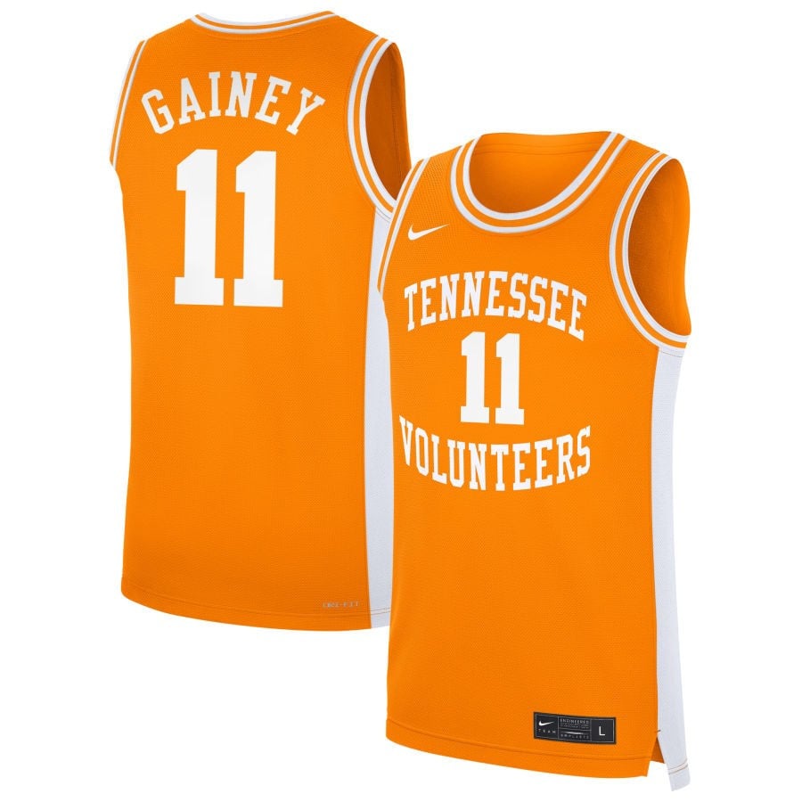 Jordan Gainey 11 Tennessee Volunteer Unisex NIL Orange NCAA Jersey Unisex