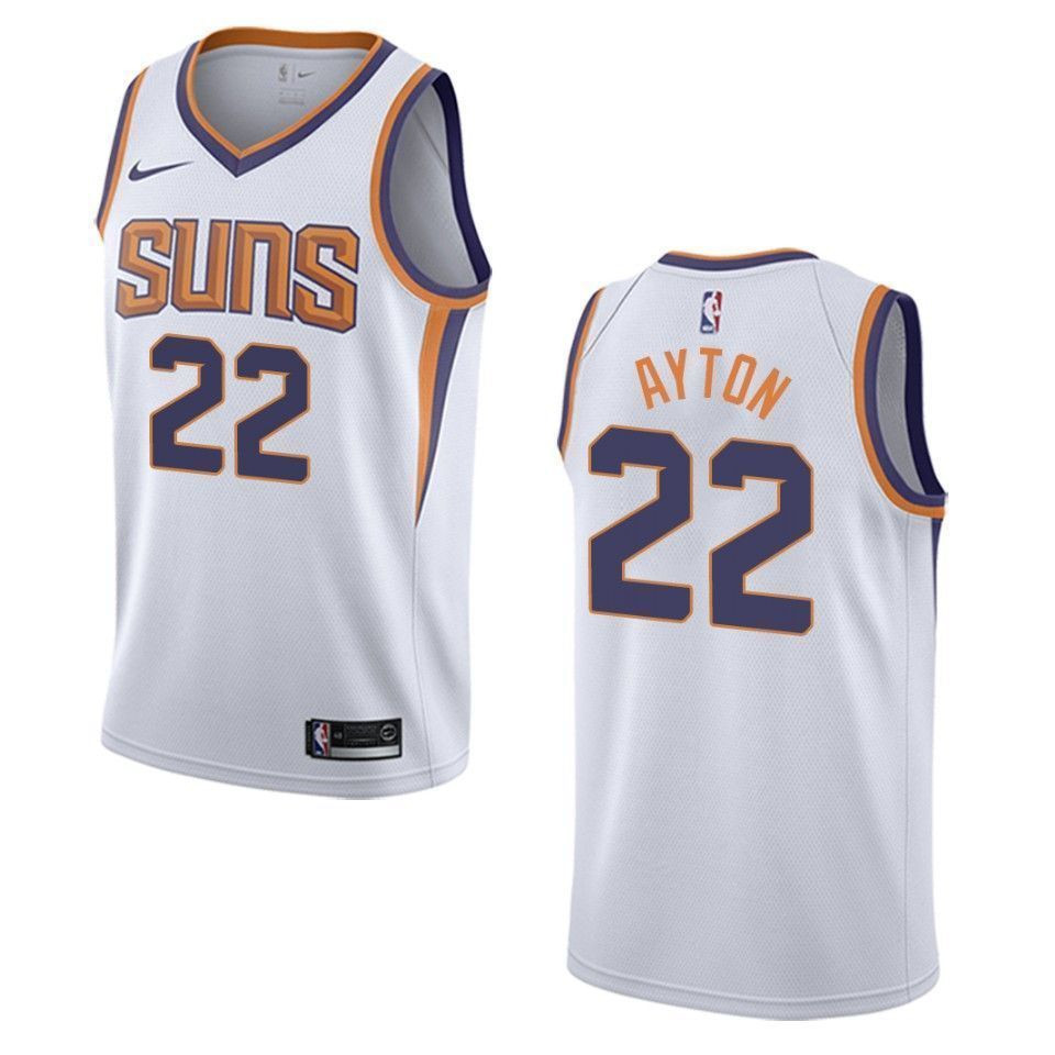 Phoenix Suns 22 Deandre Ayton Association Swingman White NBA Jersey Men's