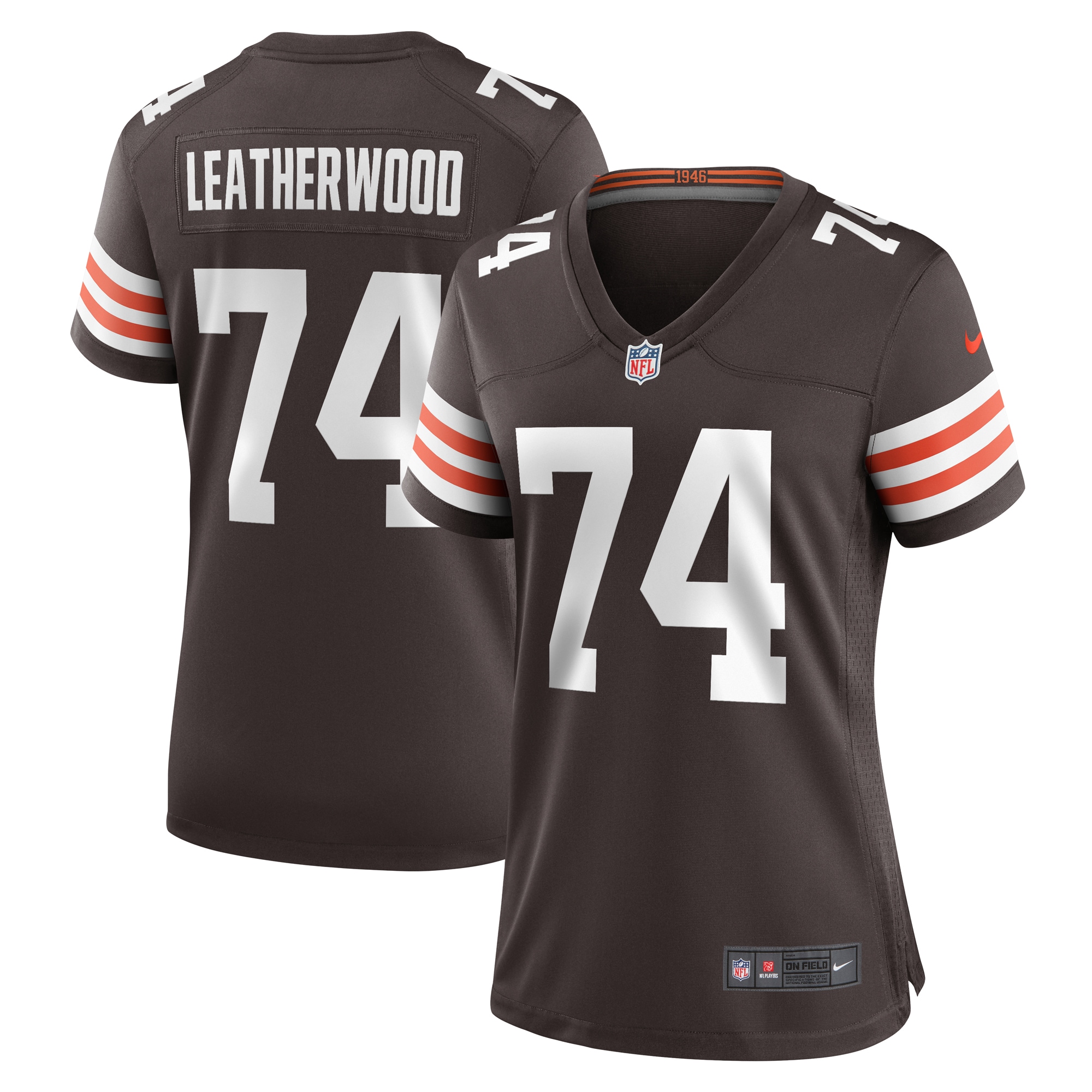 Cleveland Browns Alex Leatherwood Brown Team Game NFL Jersey Women's