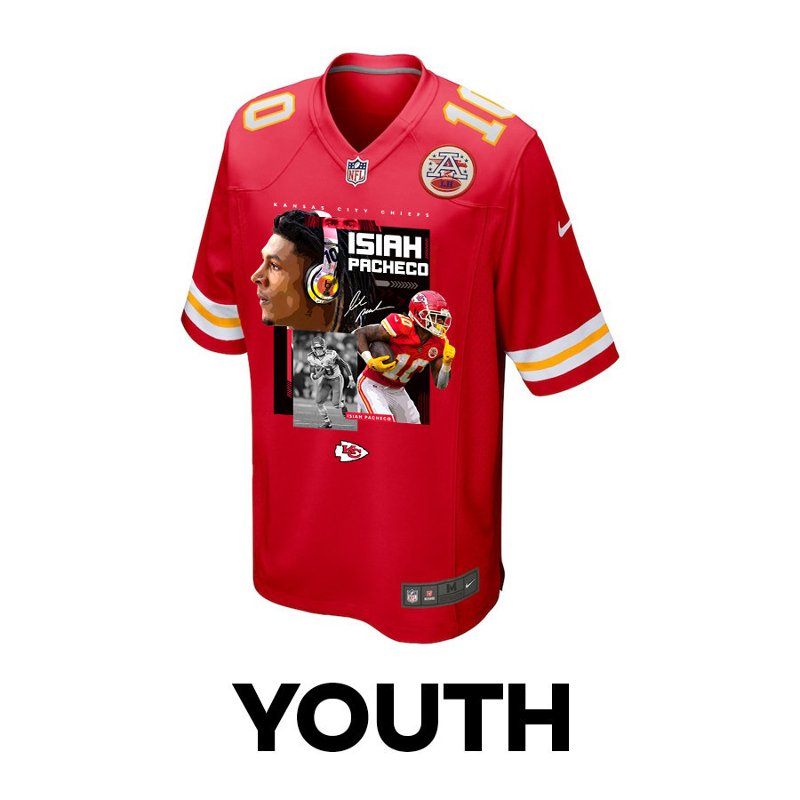 Isiah Pacheco 10 Kansas City Chiefs Pachinko Machine Game Red NFL Jersey Youth