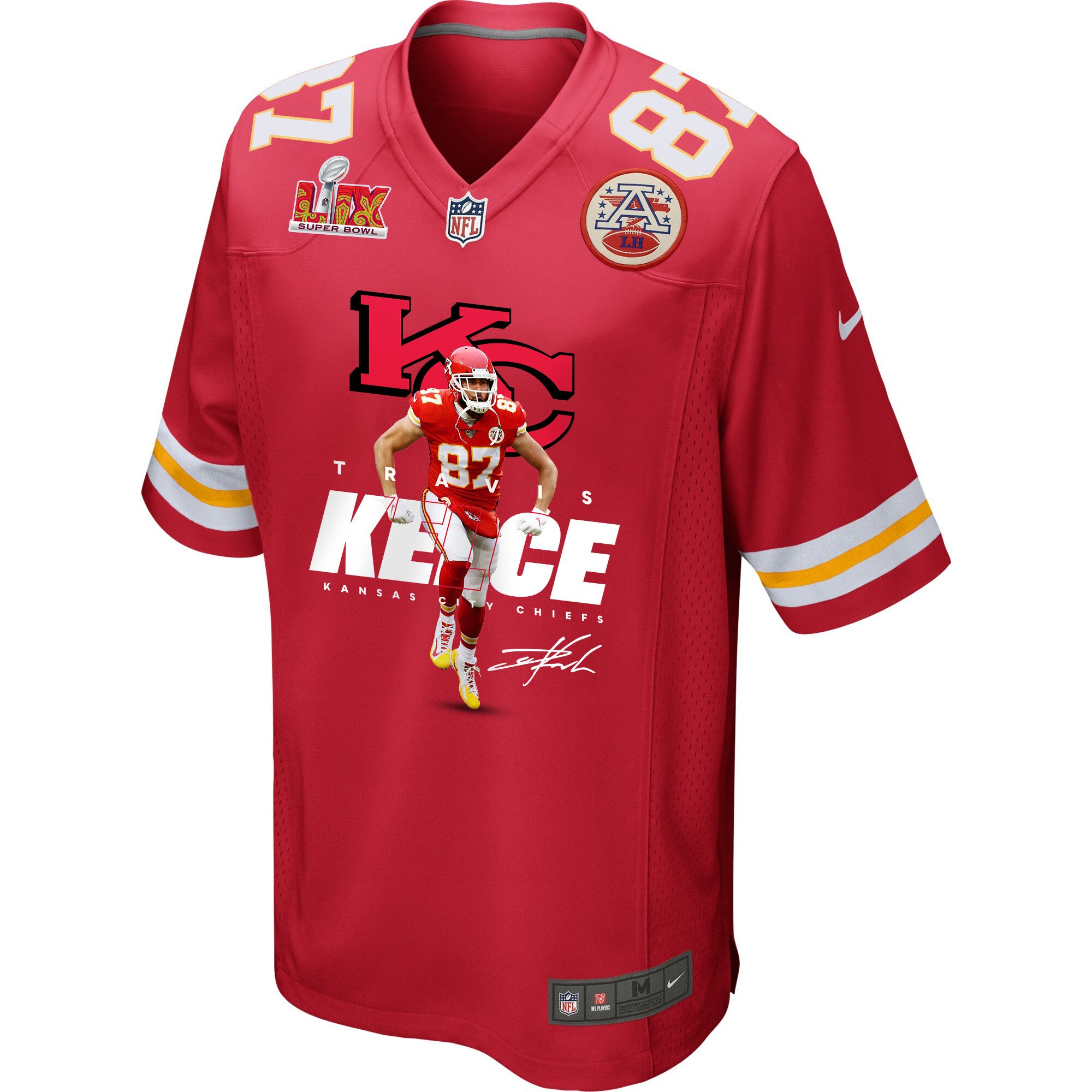 Travis Kelce 87 Kansas City Chiefs Kelce's Kingdom Game Red NFL Jersey Men's