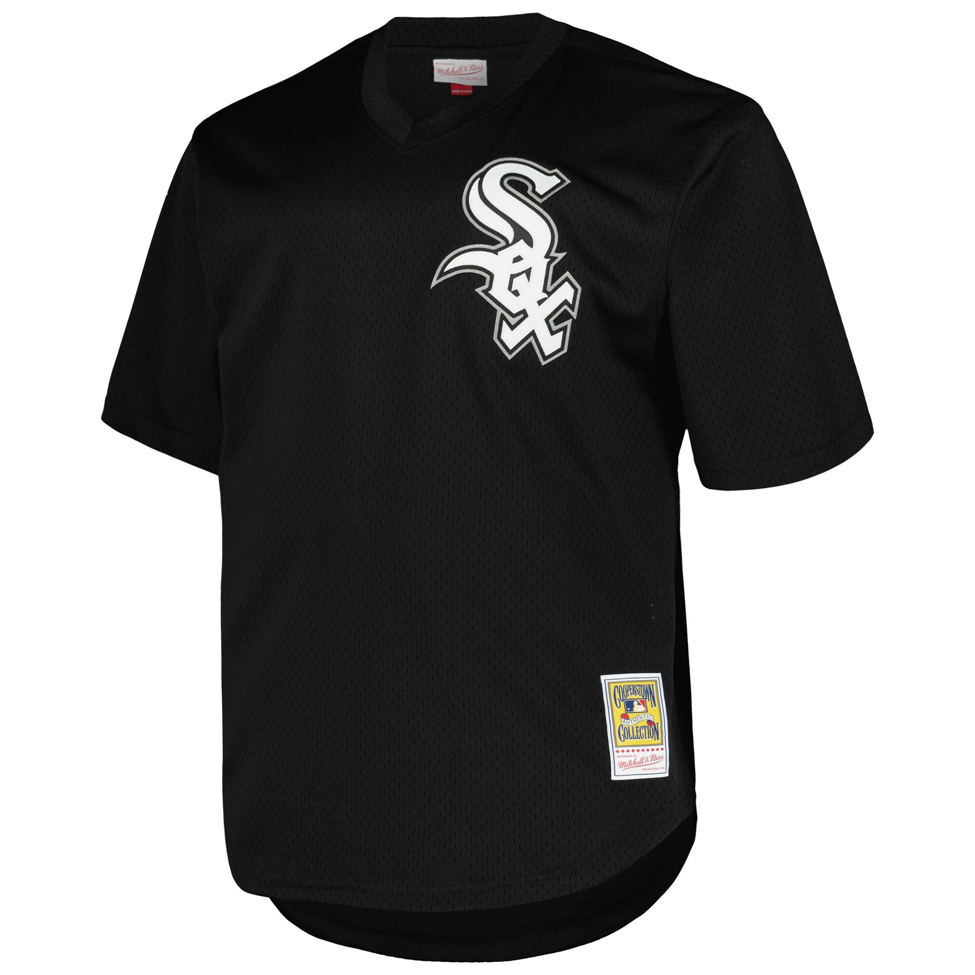 Chicago White Sox Frank Thomas Profile Black Big Tall Cooperstown Collection Mesh Batting Practice MLB Jersey Men's