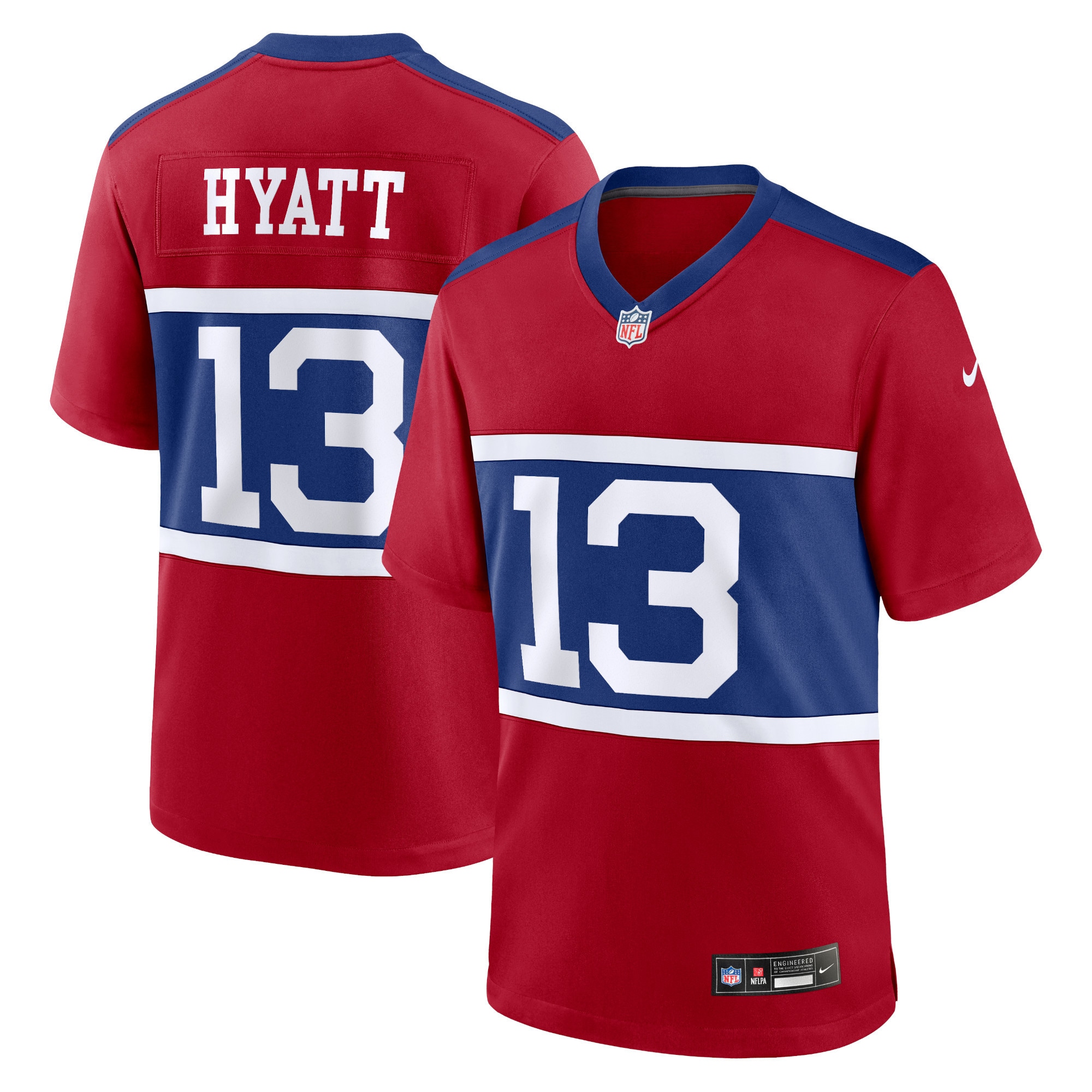 New York Giants Jalin Hyatt Century Red Alternate Player Game NFL Jersey Youth