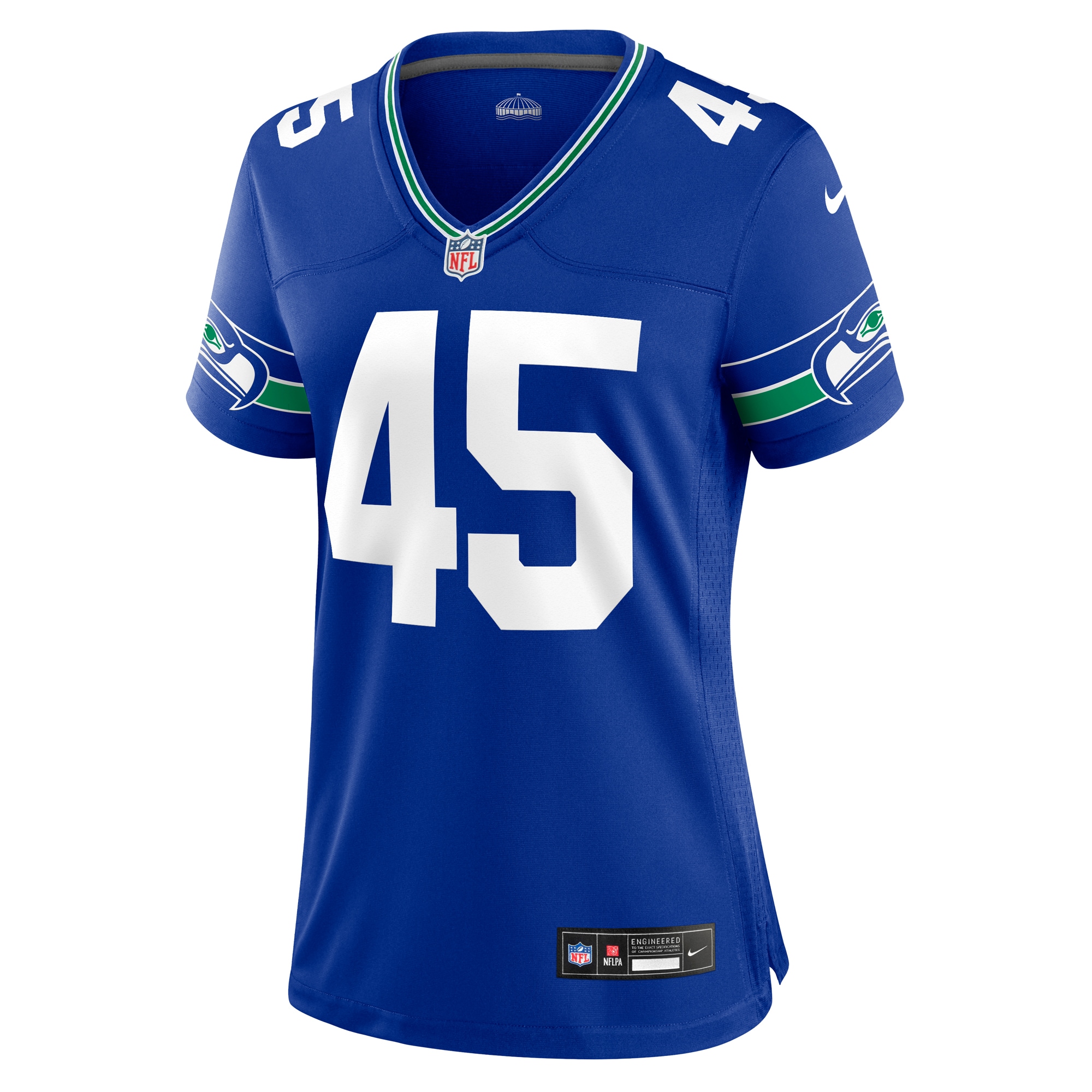Seattle Seahawks Kenny Easley Royal Throwback Retired Player Game NFL Jersey Women's