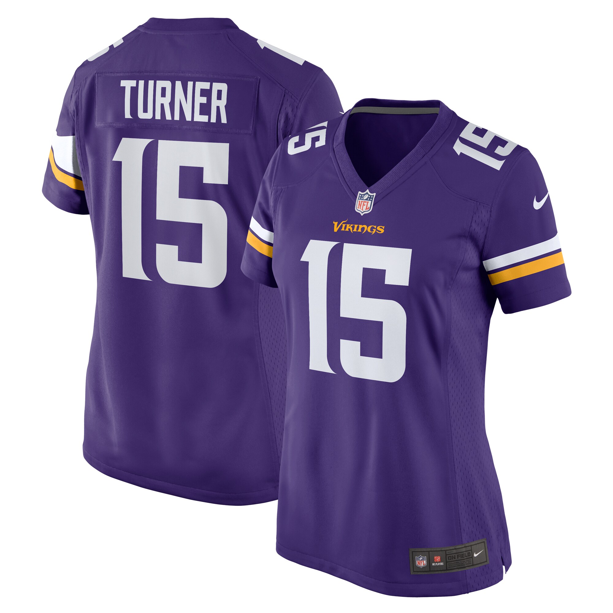 Minnesota Vikings Dallas Turner Purple Game NFL Jersey Women's