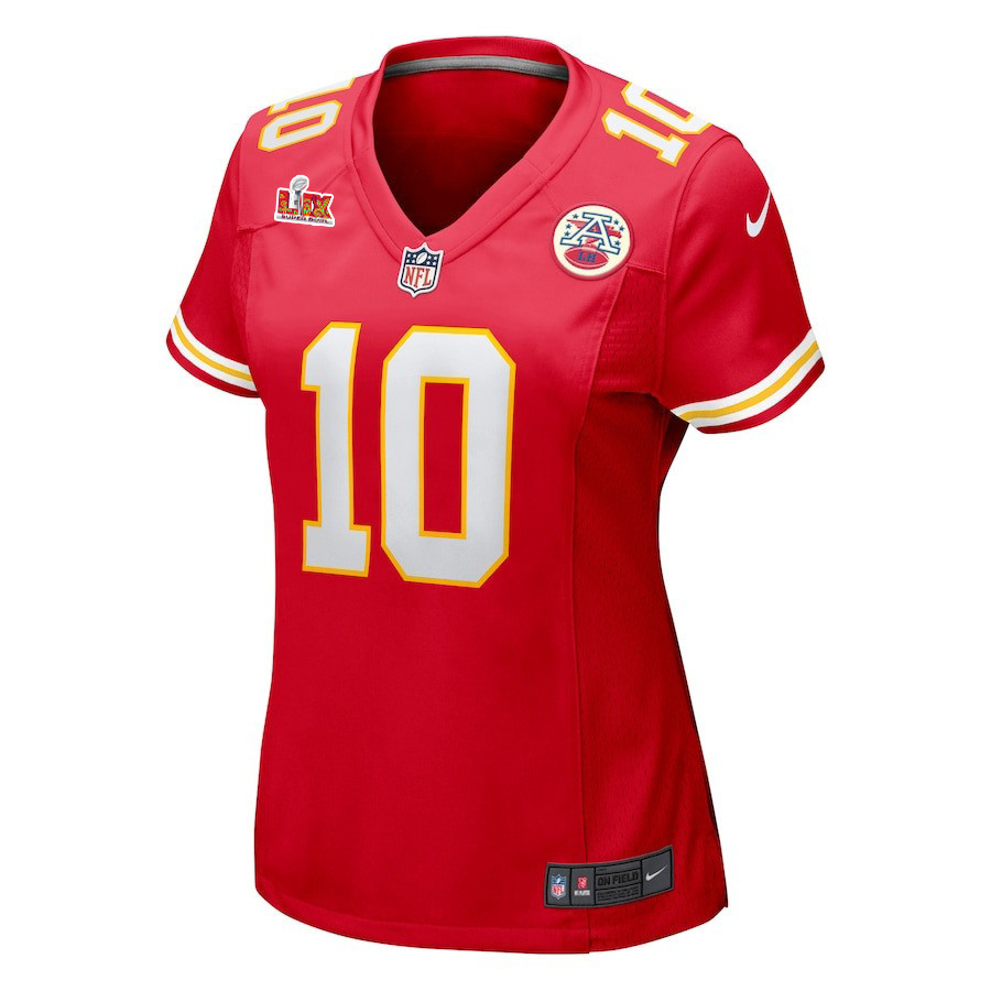 Isiah Pacheco #10 Kansas City Chiefs Super Bowl LIX Red NFL Jersey Women's