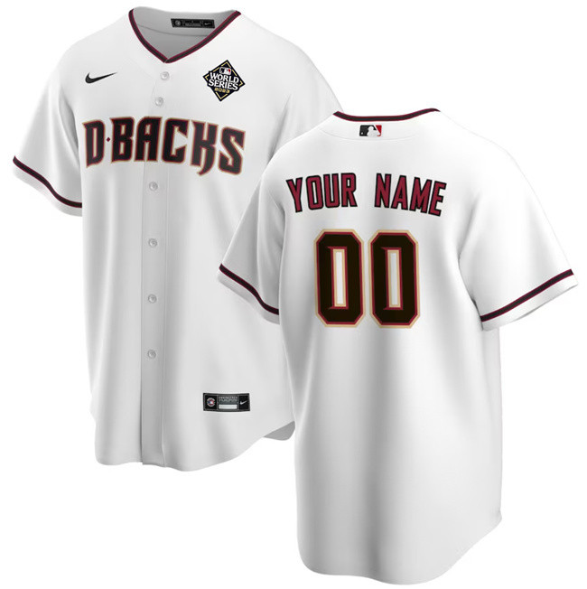 Arizona Diamondbacks World Series 2023 Home Stitched Home Custom White MLB Jersey Men's