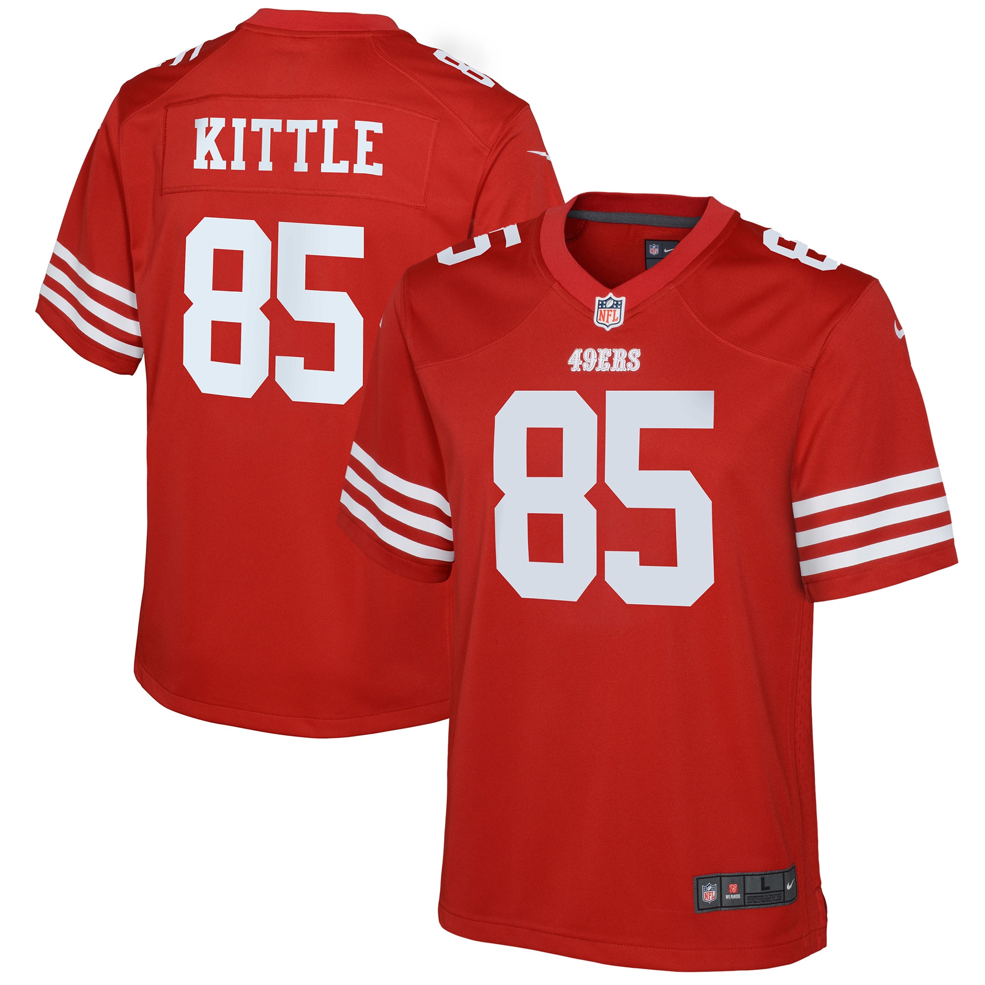 San Francisco 49ers George Kittle Scarlet Game NFL Jersey Youth