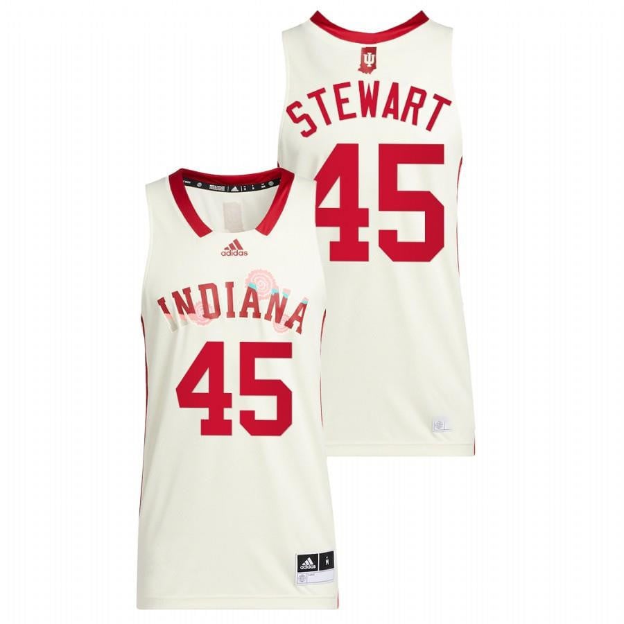 Parker Stewart 45 Cream Indiana Hoosiers 2022 Honoring Black Excellence NCAA Jersey Men's