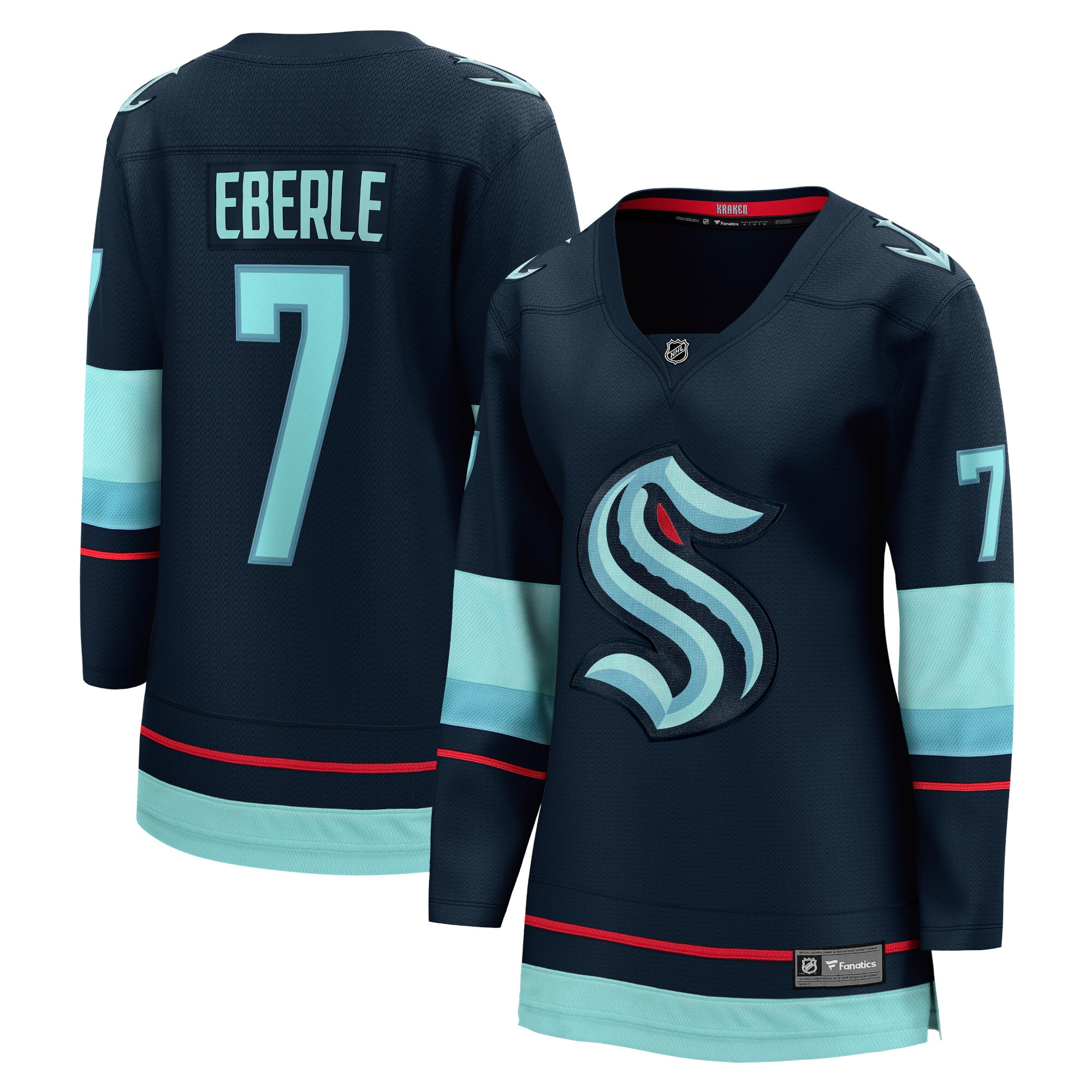 Seattle Kraken Jordan Eberle Navy Home Breakaway Player NHL Jersey Women's