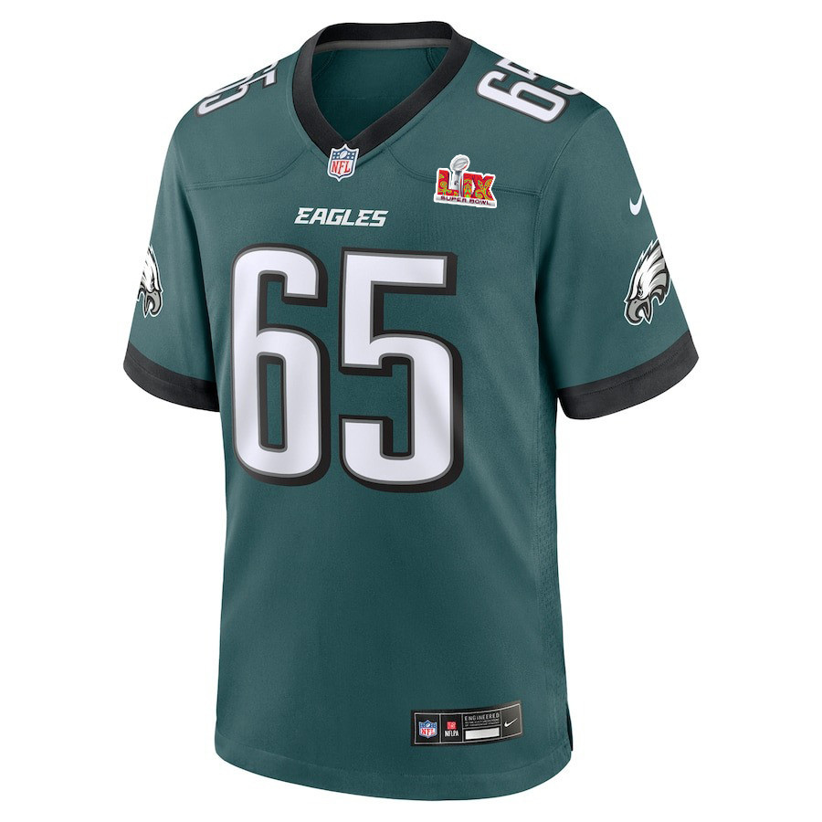 Lane Johnson #65 Philadelphia Eagles Super Bowl LIX Midnight Green NFL Jersey Men's