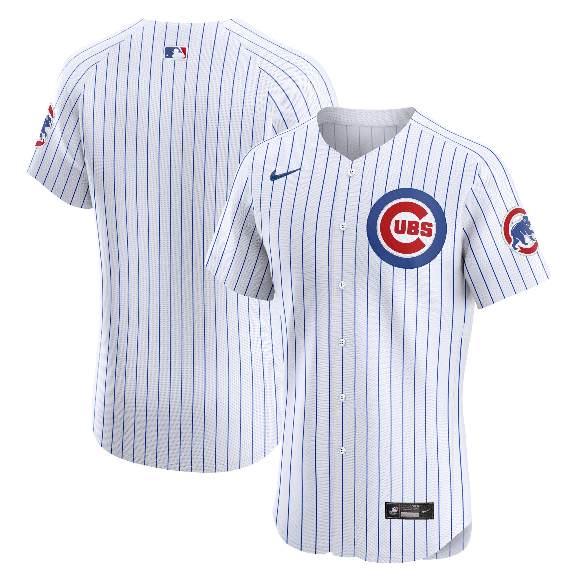 Chicago Cubs White Home Elite MLB Jersey Men's