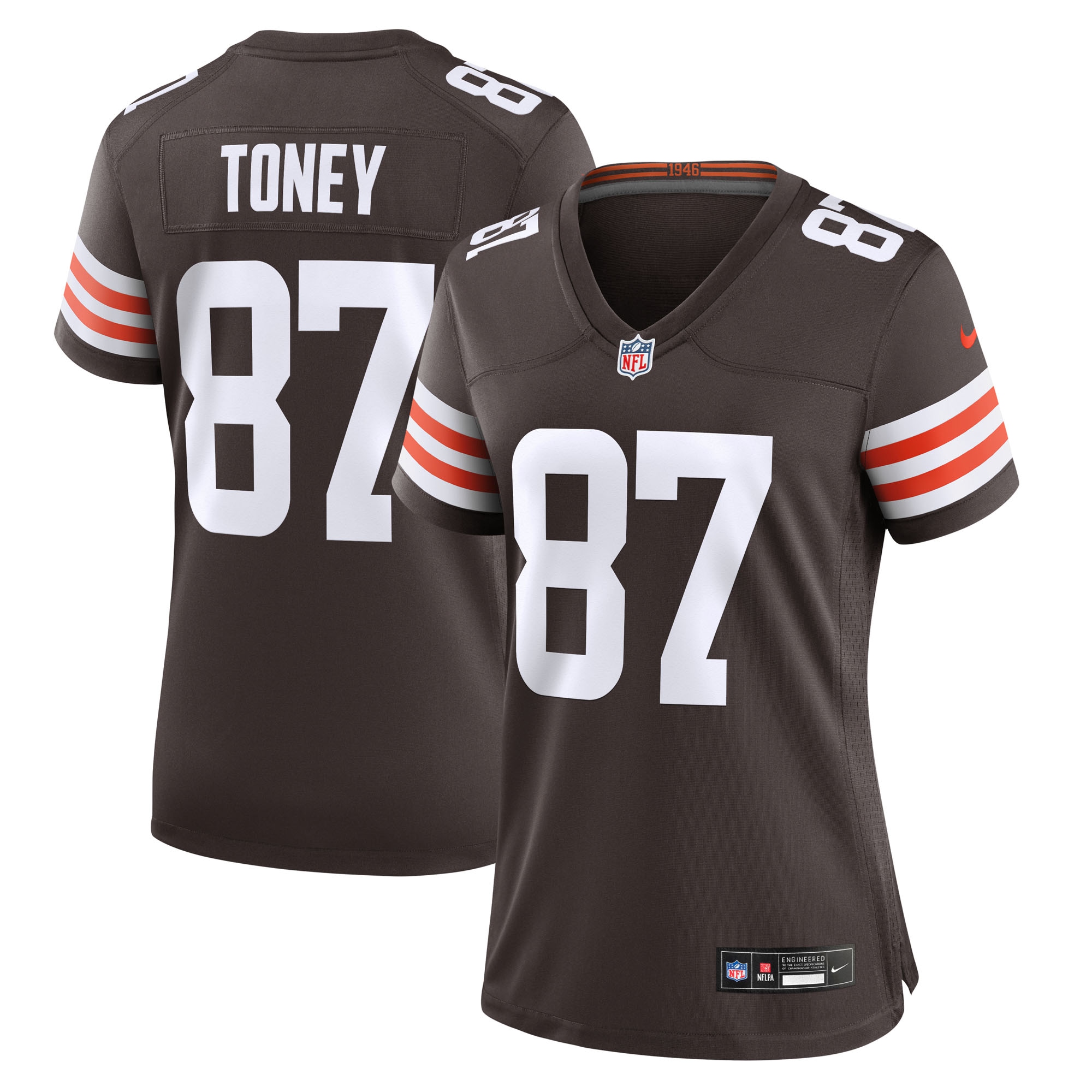 Cleveland Browns Kadarius Toney Brown Team Game NFL Jersey Women's