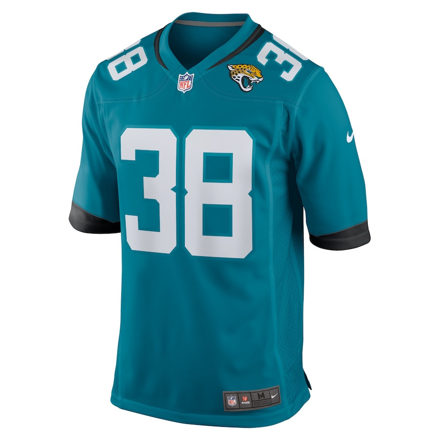 Riley Patterson 38 Jacksonville Jaguars Alternate Game Teal NFL Jersey Men's