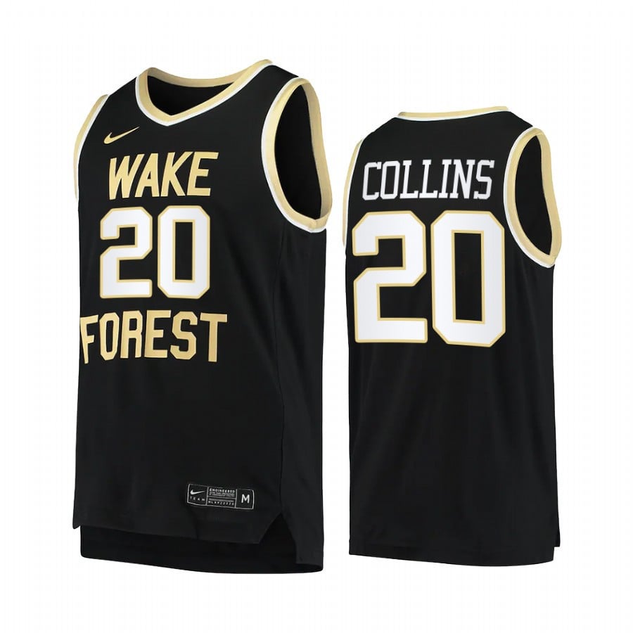 Wake Forest Demon Deacons John Collins 20 College Black Uniform NCAA Jersey Men's
