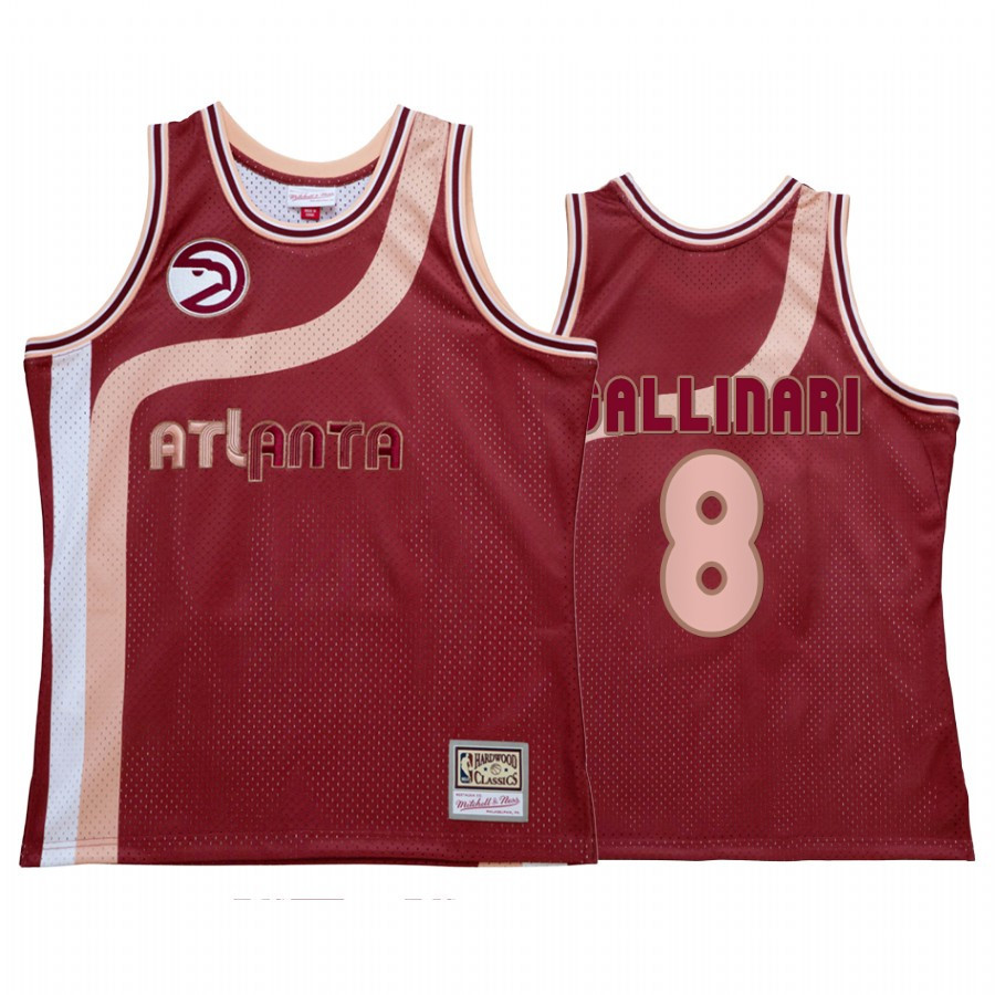 Danilo Gallinari 8 Atlanta Hawks My Towns Wish Red NBA Jersey Men's