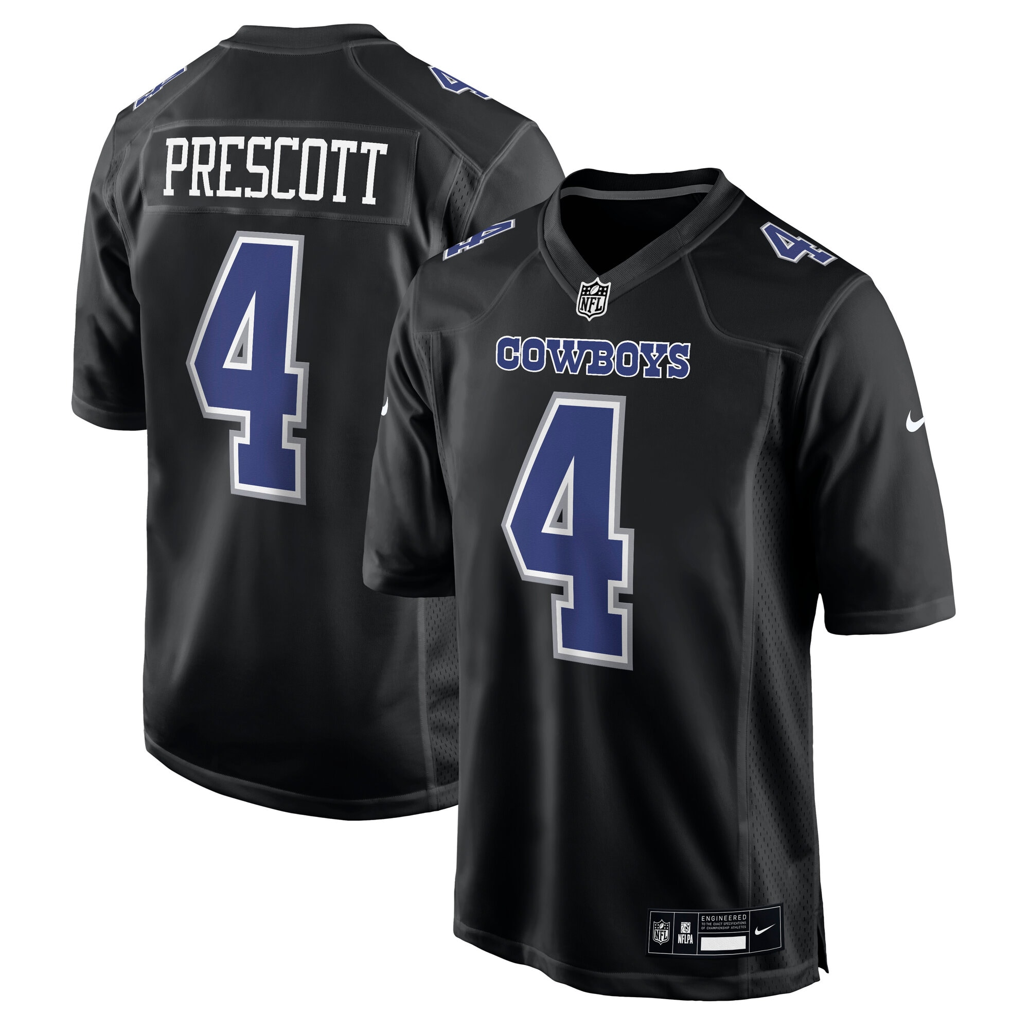 Dallas Cowboys Dak Prescott Carbon Black Fashion Game NFL Jersey Men's