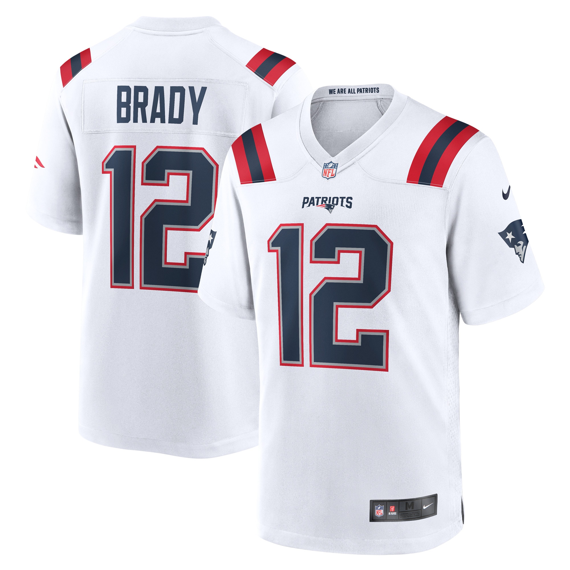 New England Patriots Tom Brady White Retired Game NFL Jersey Men's