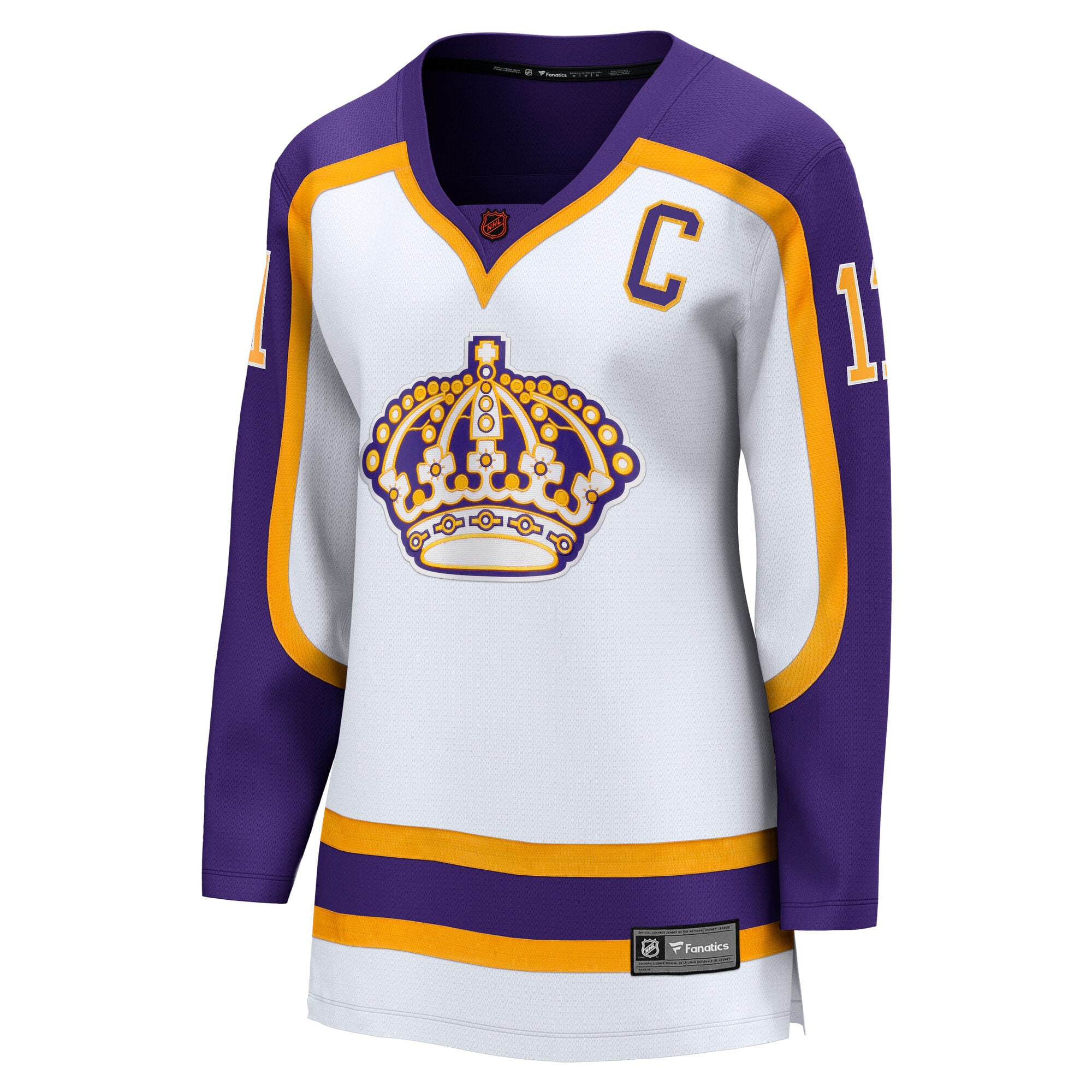 Los Angeles Kings Anze Kopitar White Special Edition 2.0 Breakaway Captain's Patch NHL Jersey Women's