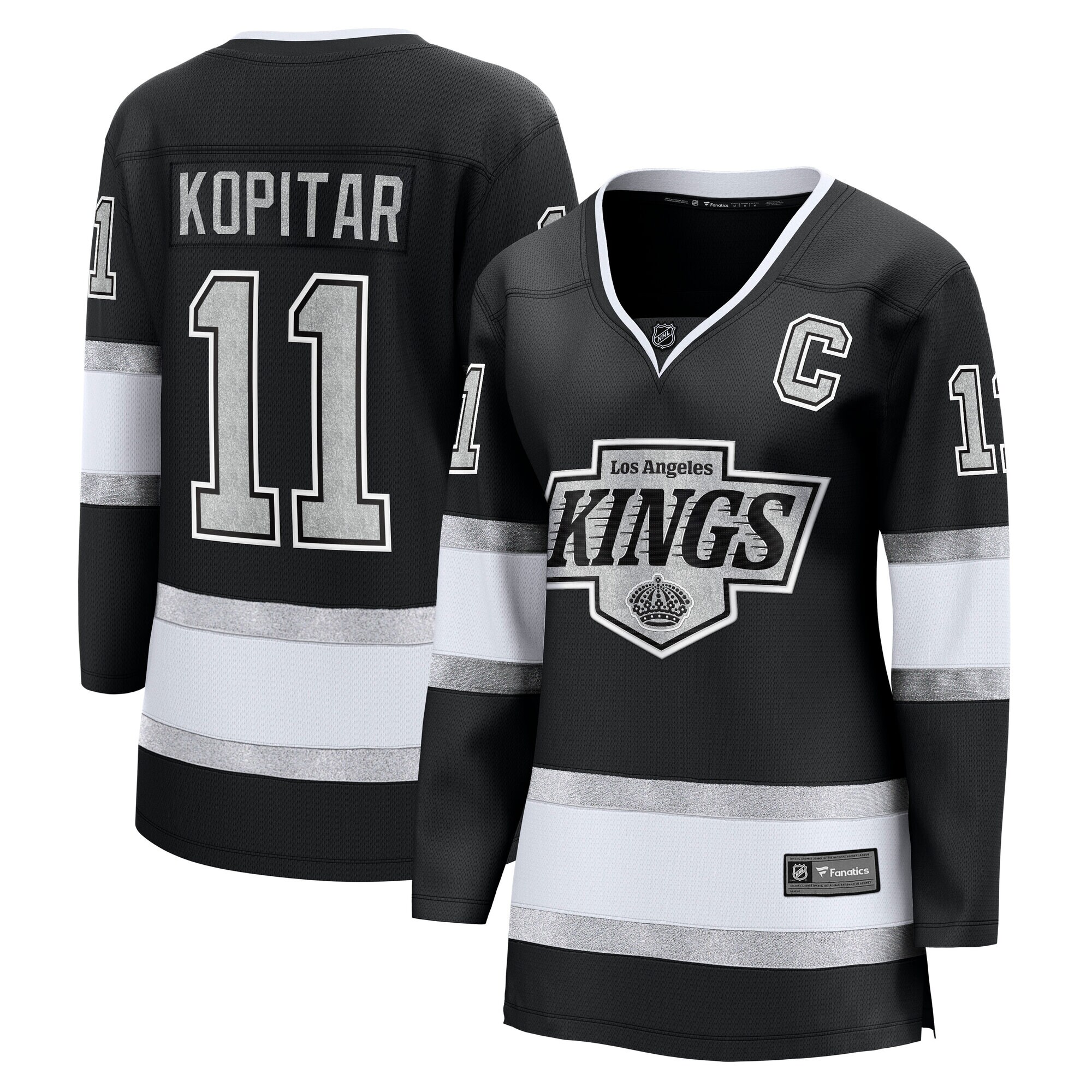 Los Angeles Kings Anze Kopitar Black Home Premier Breakaway Player NHL Jersey Women's