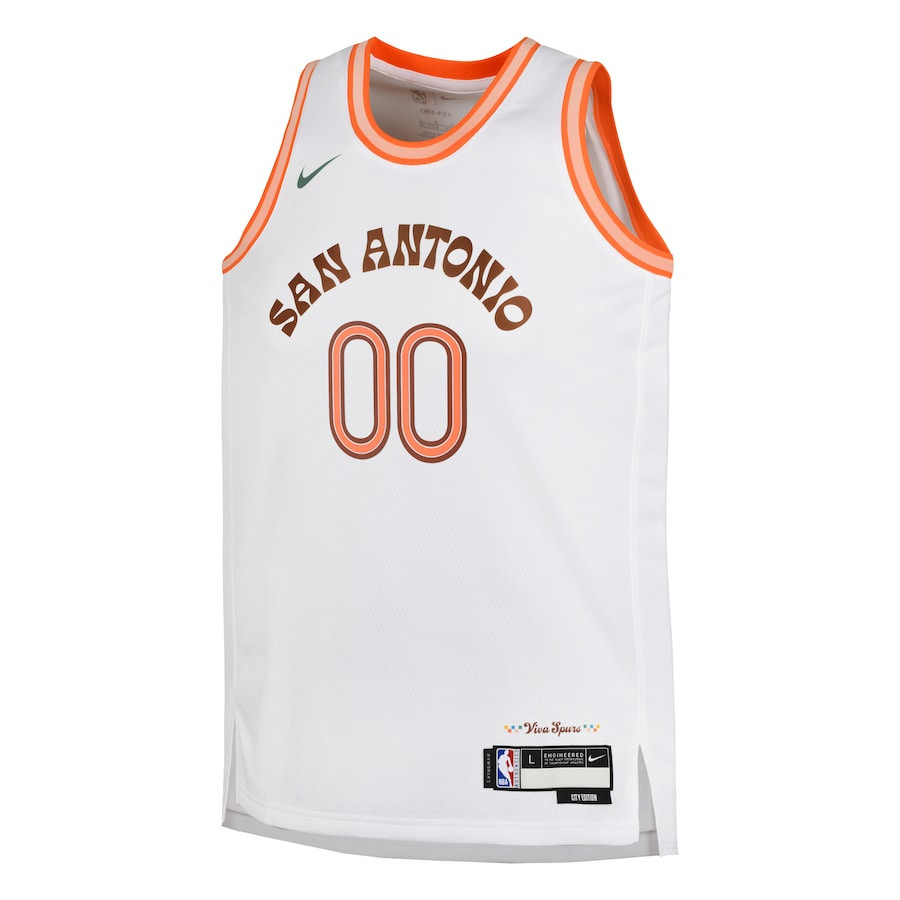San Antonio Spurs 2023/24 City Edition Swingman Custom White NBA Jersey Youth