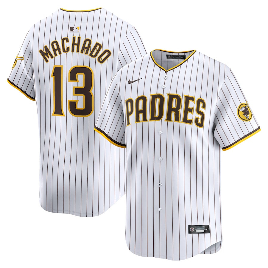 Manny Machado 13 San Diego Padres Home Limited White MLB Jersey Men's