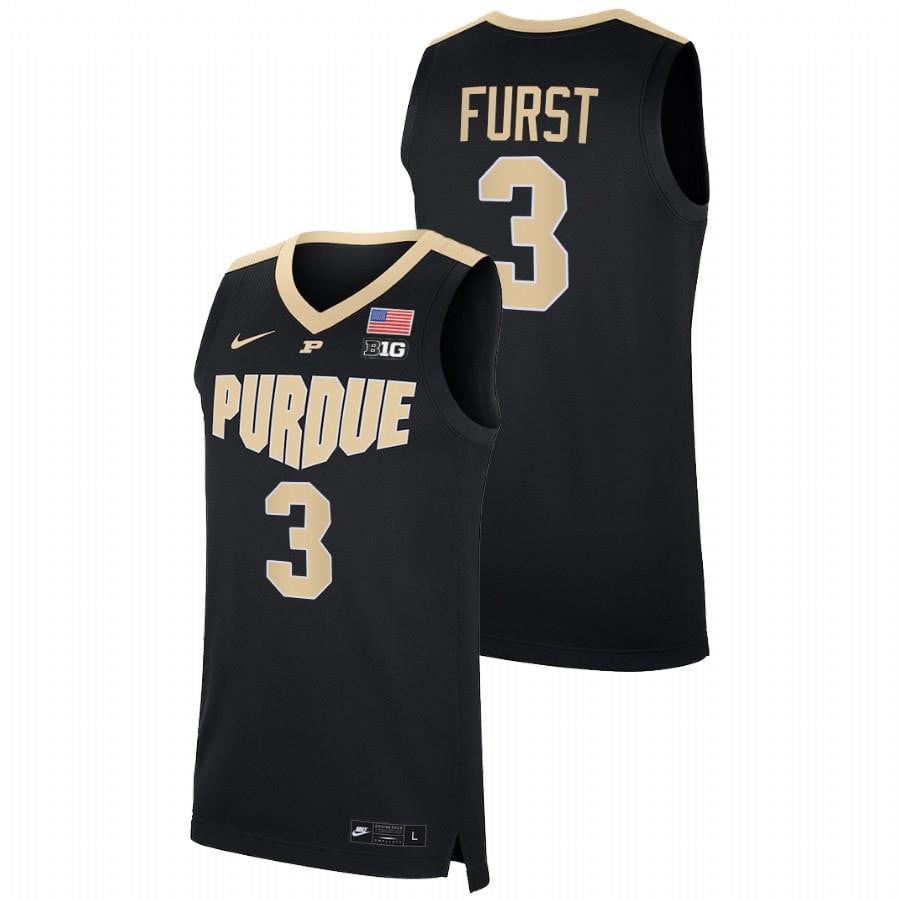 Purdue Boilermakers Caleb Furst 3 2023 Black College NCAA Jersey Men's