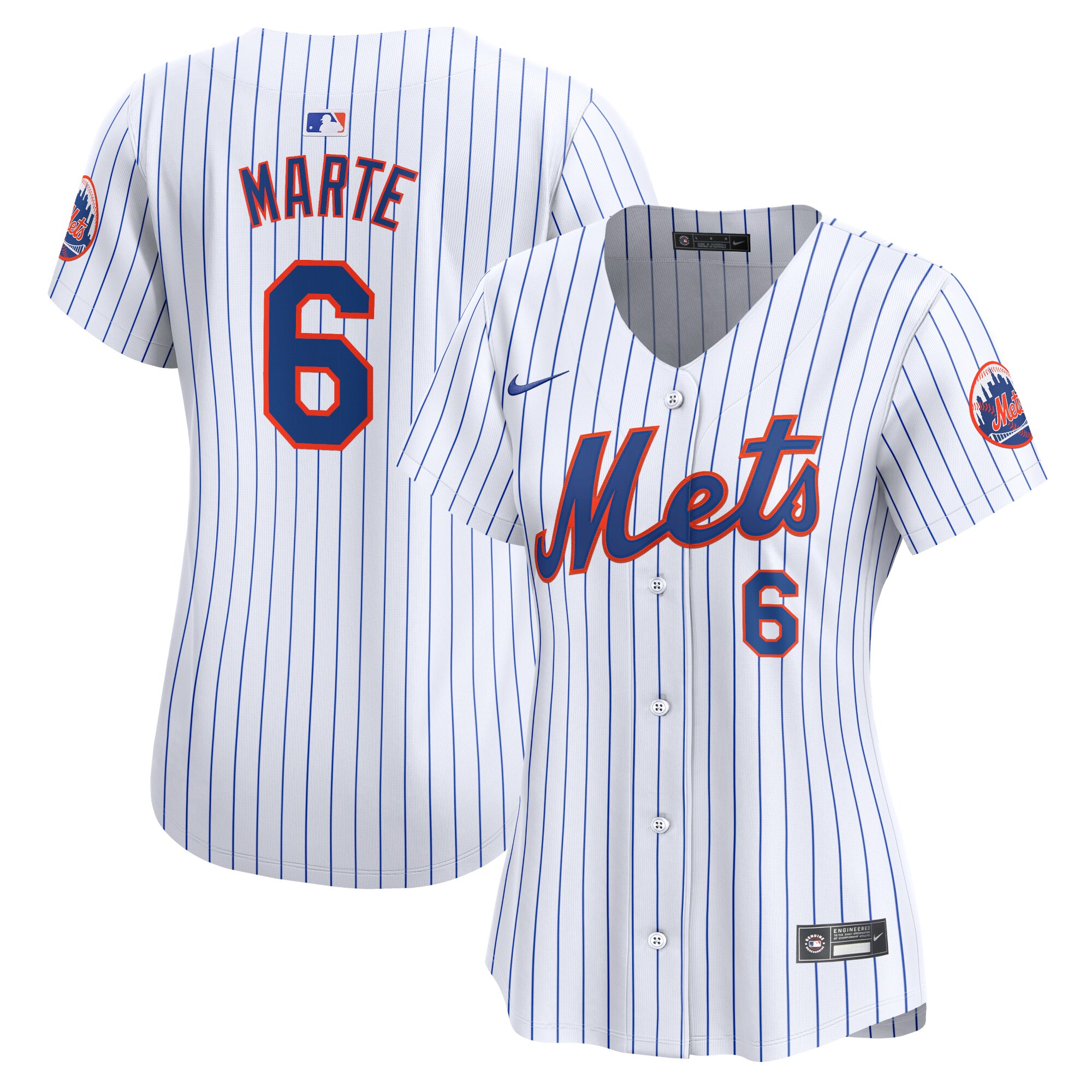 New York Mets Starling Marte White Home Limited Player MLB Jersey Women's