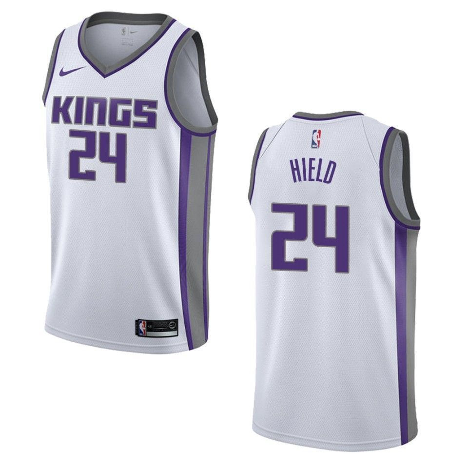Sacramento Kings 24 Buddy Hield Association Swingman White NBA Jersey Men's