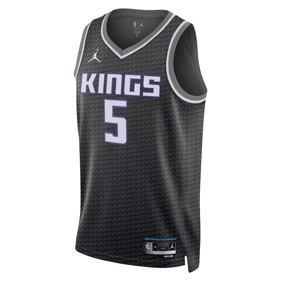 De'Aaron Fox 5 Sacramento Kings Statement Edition Swingman Black NBA Jersey Men's